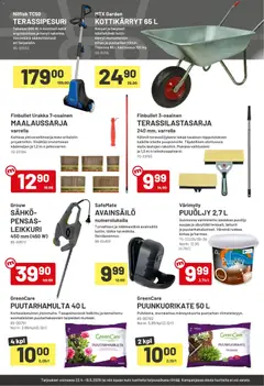 Motonet-mainoslehti voimassa 22.04.2026 alkaen | Sivu: 14 | Tuotteet: Leikkuri, Voi, Kottikärryt