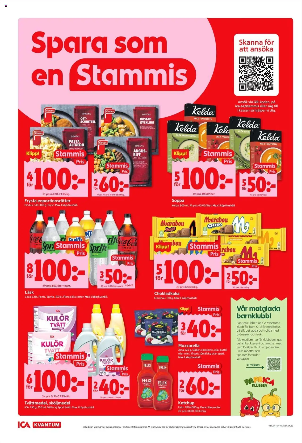ICA Kvantum reklamblad aktuell från 22.09.2025 | Sida: 2 | Produkter: Chokladkaka, Galler, Pasta, Soppa