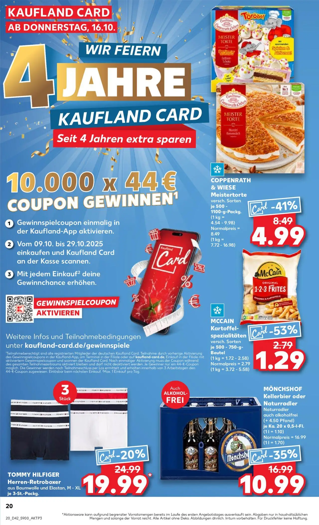 Kaufland prospekt Frankfurt (Oder)	 – gültig ab 16.10.2025 | Seite: 20 | Produkte: Monchshof, McCain