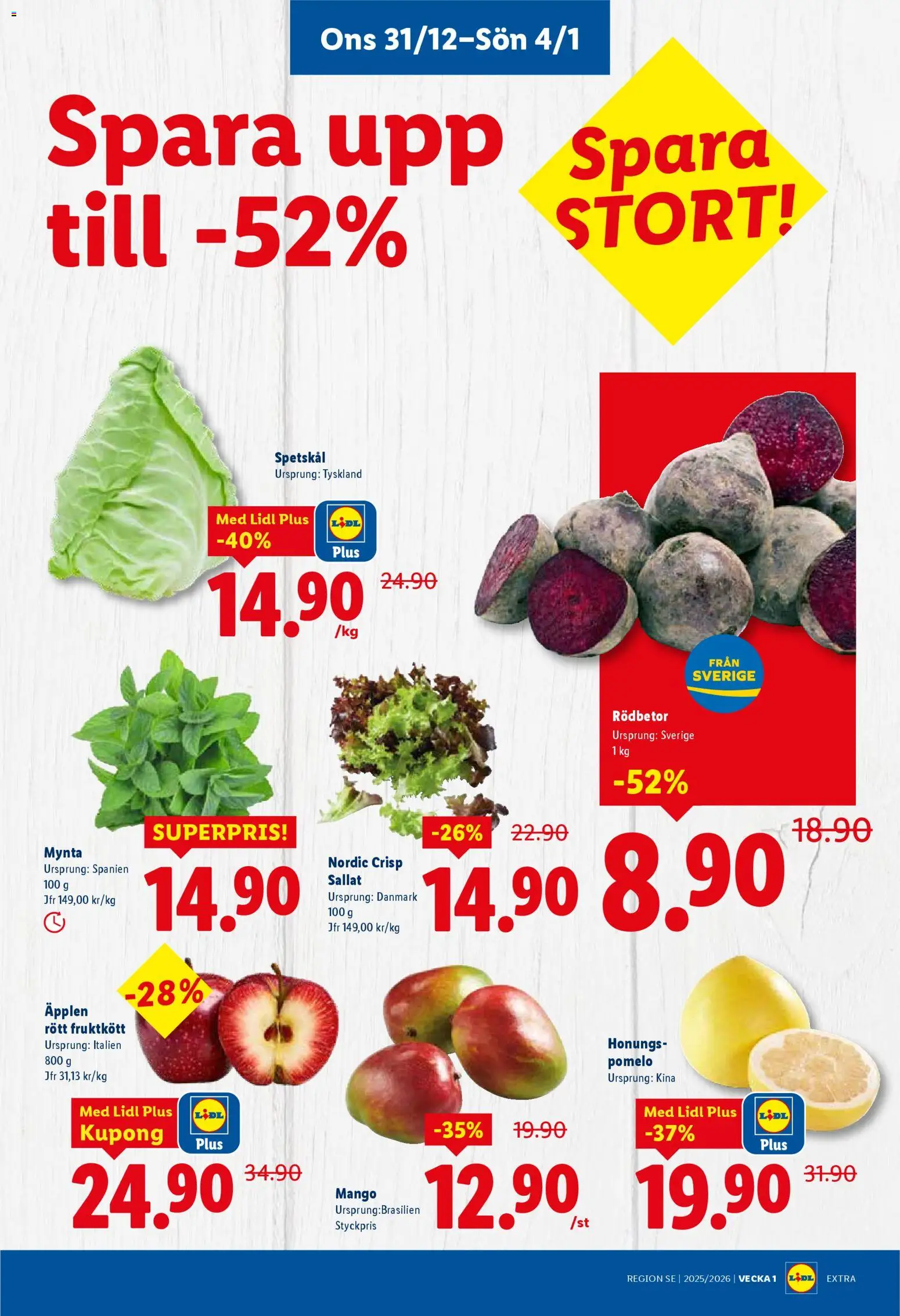 Lidl reklamblad aktuell från 29.12.2025 | Sida: 27 | Produkter: Äpplen, Mango, Mynta