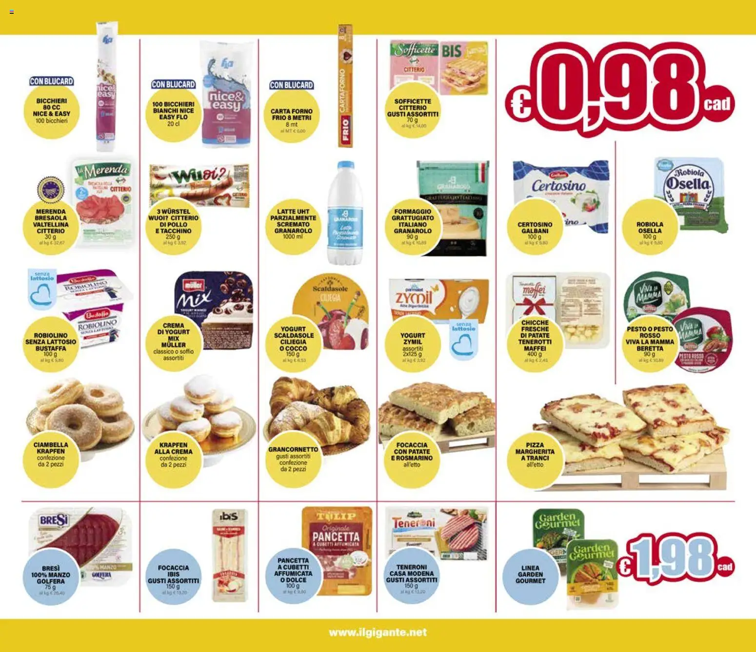 Volantino Il Gigante del 02.01.2026 | Pagina: 19 | Prodotti: Pollo, Manzo, Cocco, Carta forno