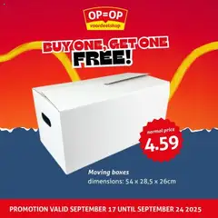 OP is OP - Folder - Voorbeeld van een folder van OP is OP, geldig van 17.09.2025