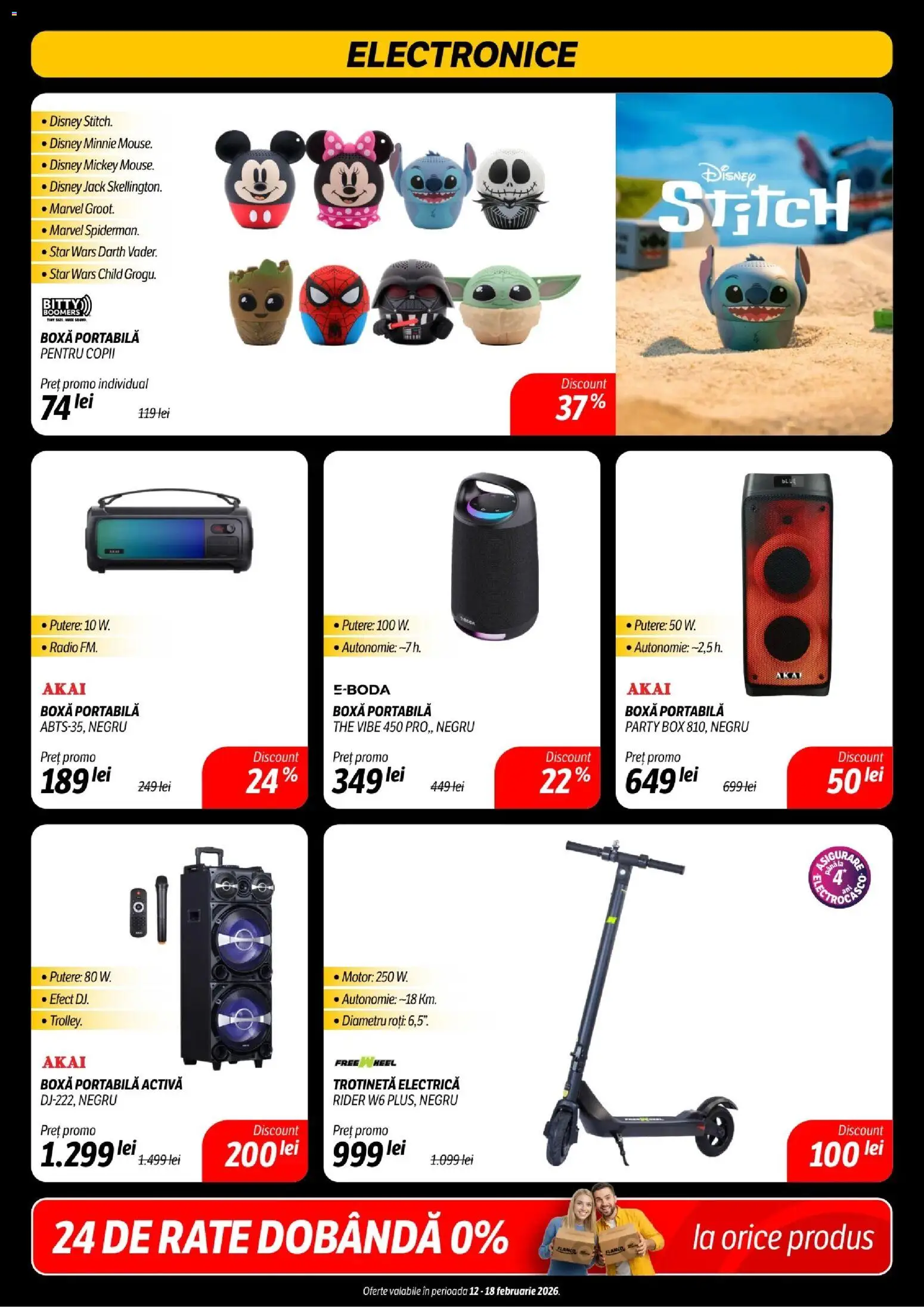 Noul catalog Flanco – valabil de la 12.02.2026 | Pagină: 7 | Produse: Mouse, Radio, Trotinetă electrică, Trotinetă