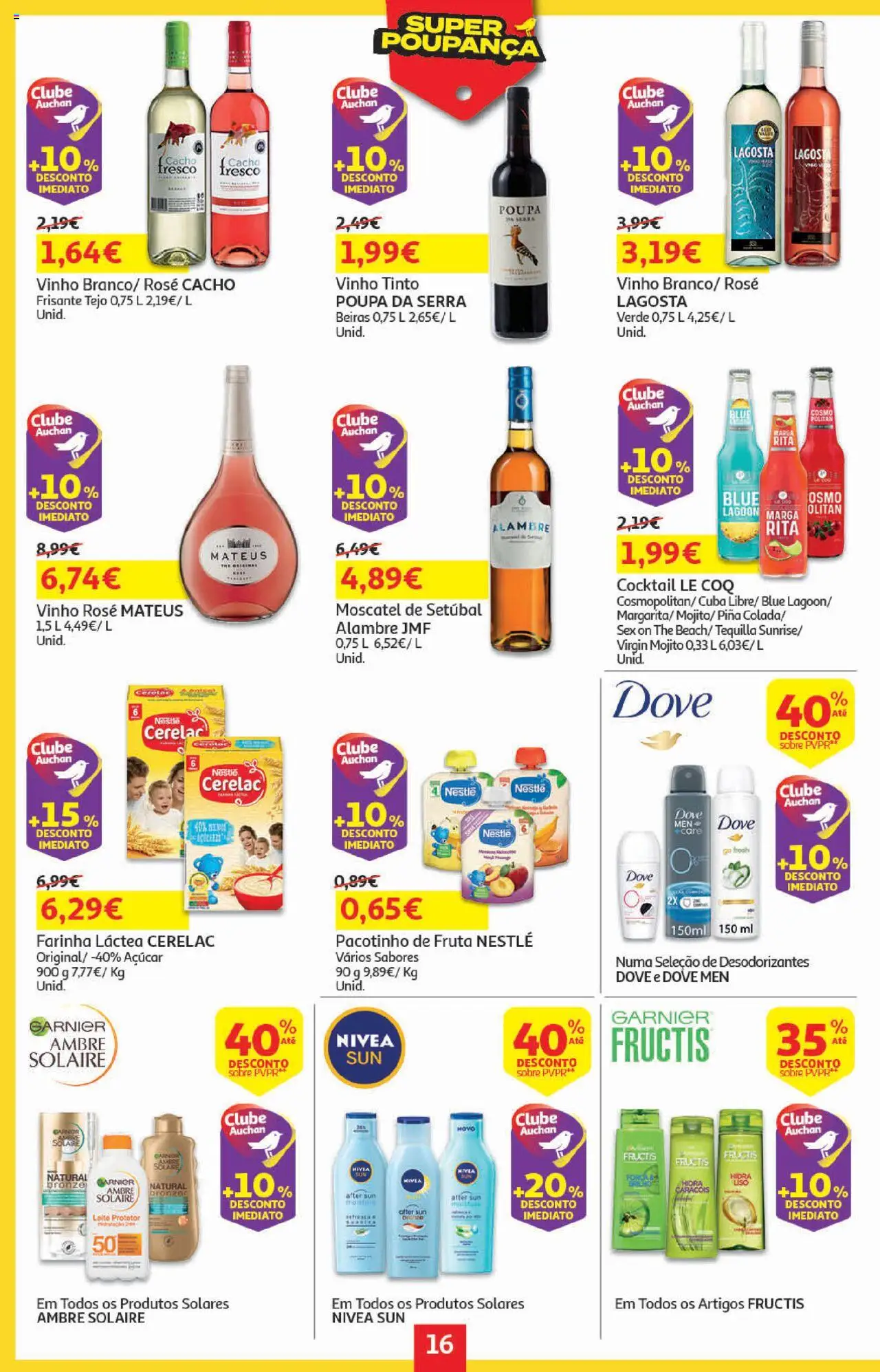 Auchan - Regresso às Aulas │ válido de 06.08.2025 | Página: 16 | Produtos: Lagosta, Leite, Açúcar, Vinho tinto