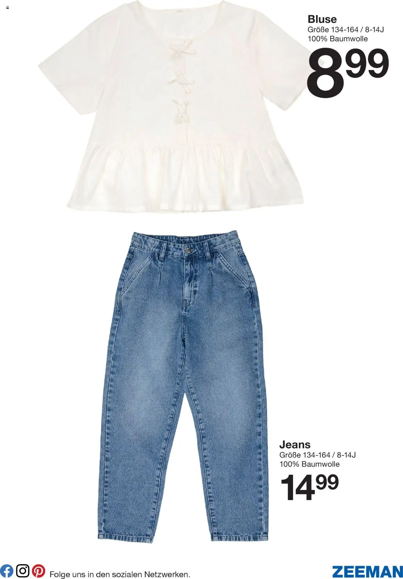 Zeeman Prospekt 	 - gültig ab dem 19.07.2025 | Seite: 9 | Produkte: Bluse, Jeans