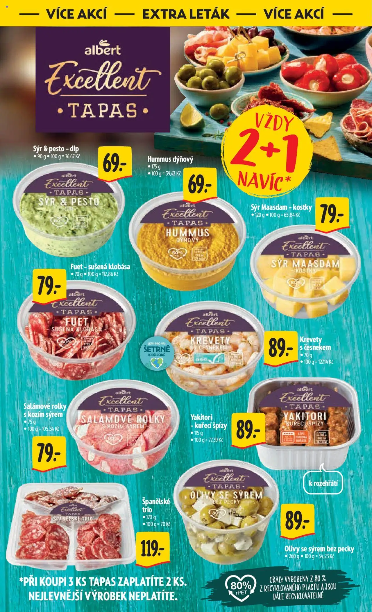 Albert leták - Hypermarket od 24.09.2025 | Strana: 45 | Produkty: Hummus, Sýr, Klobása, Kostky