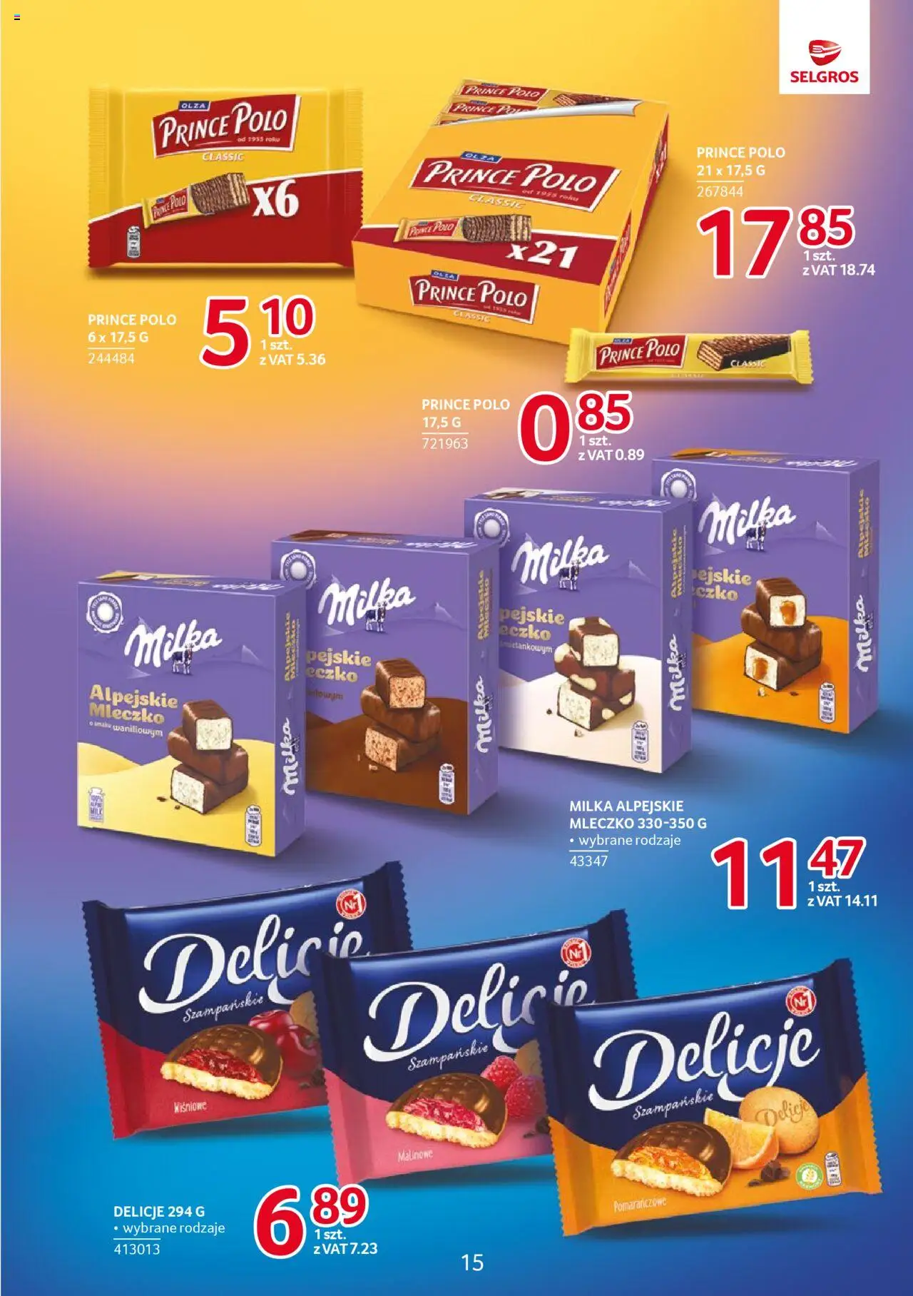 Selgros cash&carry Gazetka - Markowe produkty od 23.10.2025 | Strona: 15 | Produkty: Milka
