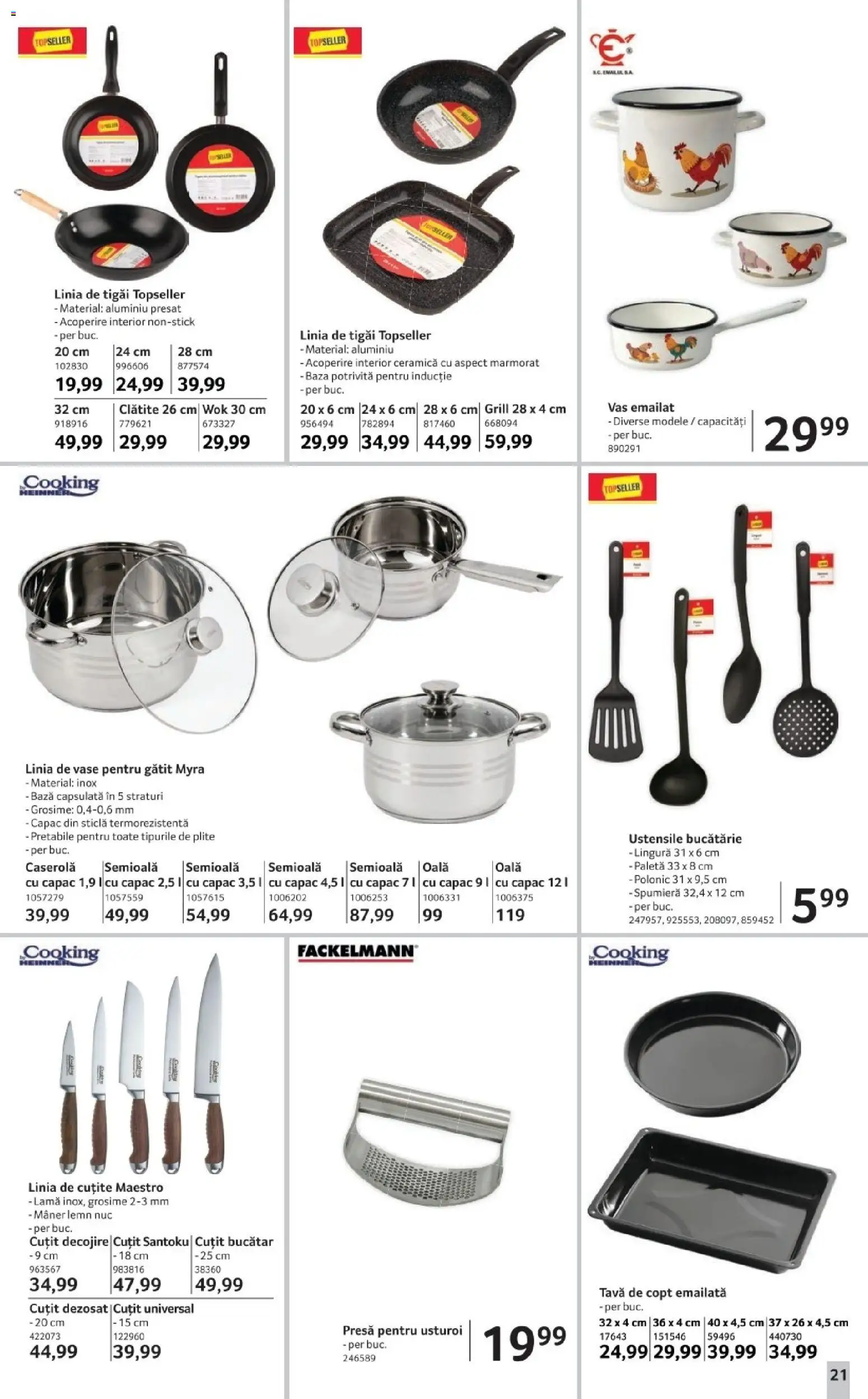Noul catalog Selgros – valabil de la 02.01.2026 | Pagină: 21 | Produse: Tavă de copt, Mâner, Clătite, Usturoi