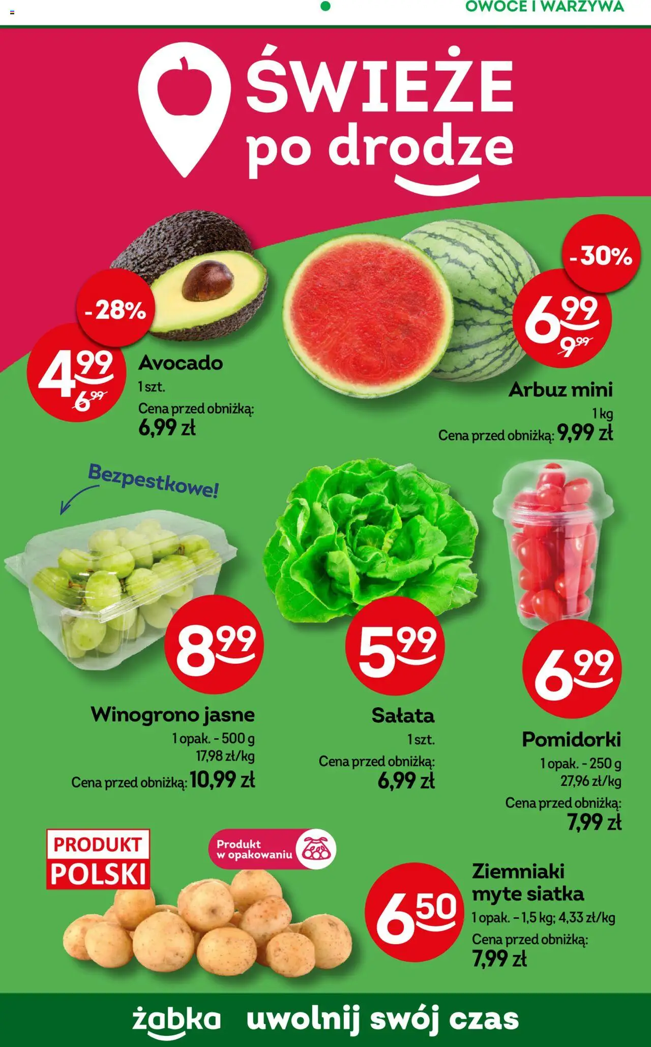 Żabka Gazetka - To się opłaca od 13.08.2025 | Strona: 4 | Produkty: Siatka, Ziemniaki, Warzywa, Owoce