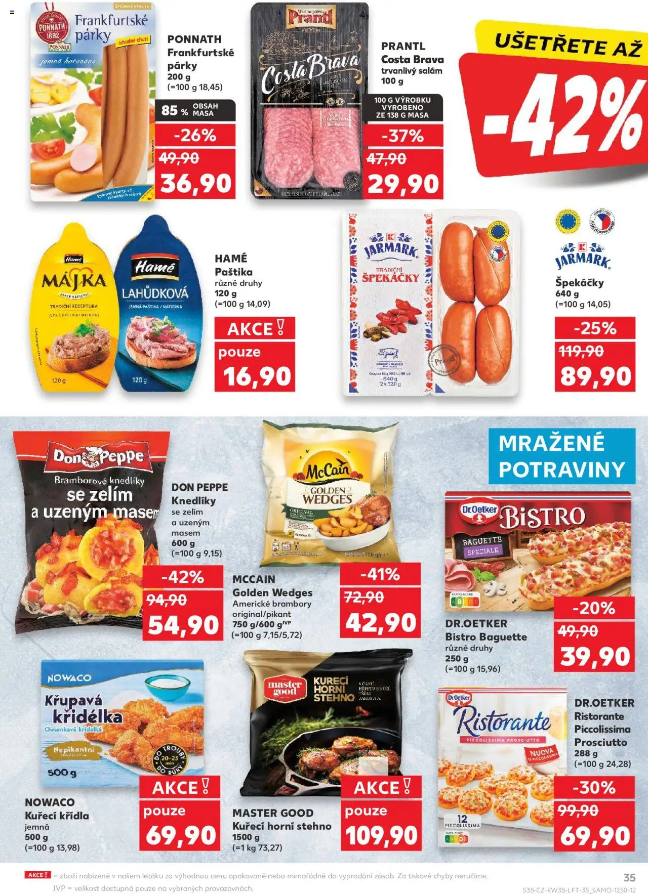 Kaufland leták - Plzeň od 27.08.2025 | Strana: 35 | Produkty: Pizza, Prosciutto, Brambory, Kuřecí Křídla