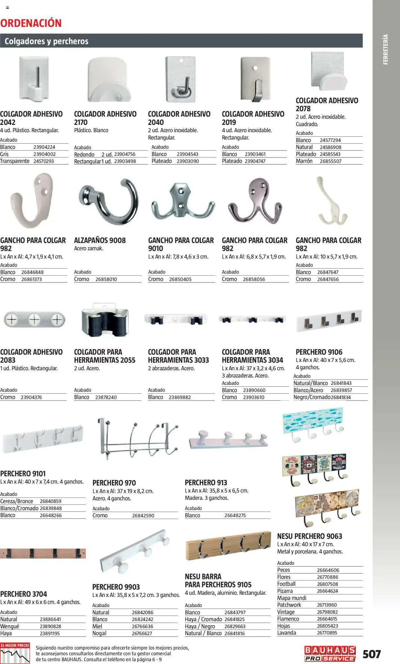 Bauhaus - ProService  │ válido desde el 24.02.2025 | Página: 507 | Productos: Perchero, Té, Teléfono