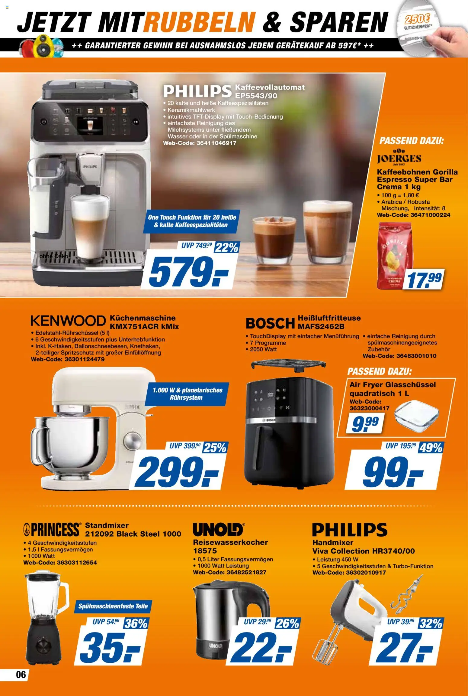 Expert Prospekt 	 – gültig ab 06.03.2026 | Seite: 6 | Produkte: Bosch, Philips, Wasser, Kaffeevollautomat