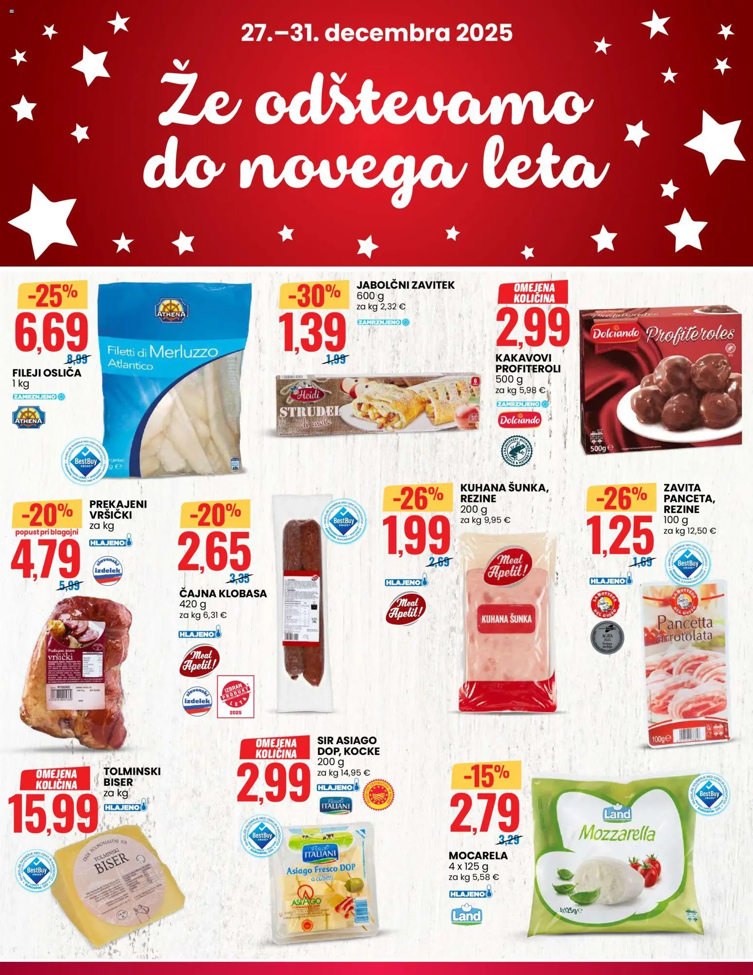 Novi Eurospin katalog ponudbe – veljaven od 27.12.2025 | Stran: 2 | Izdelki: Mocarela, Sir, Sunka