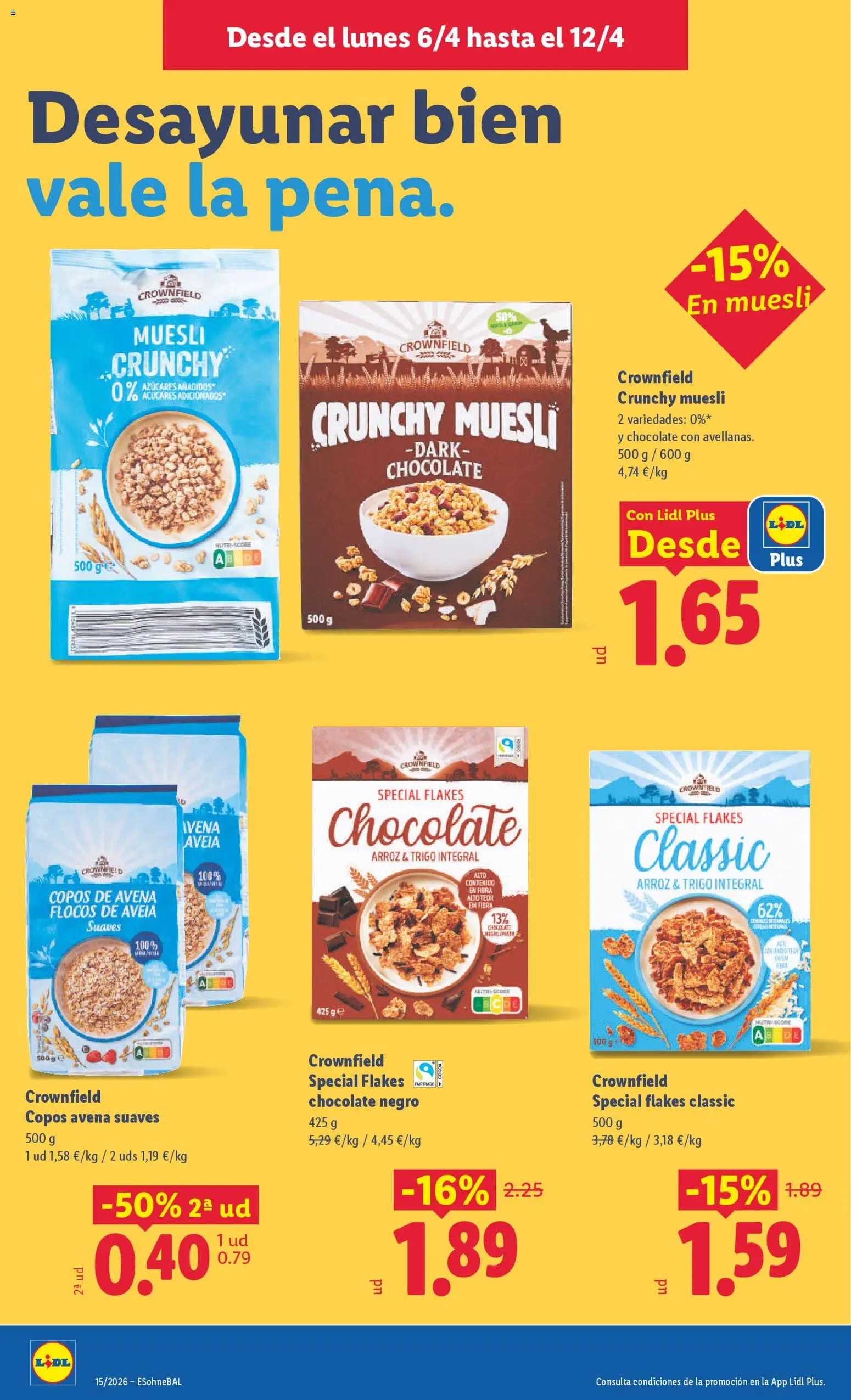 Lidl folleto │ válido desde el 06.04.2026 | Página: 14 | Productos: Chocolate, Arroz, Copos