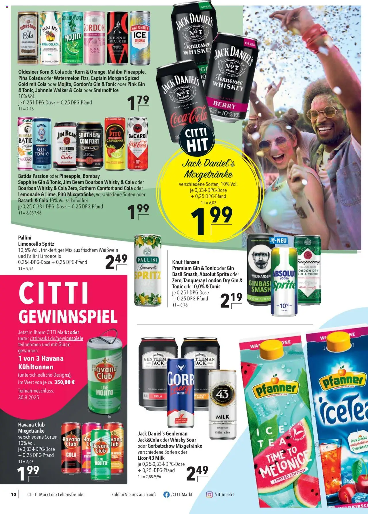 CITTI Tilbudsavis gyldig fra 20.08.2025 | Side: 10 | Produkter: Bourbon, Gin, Korn, Whisky