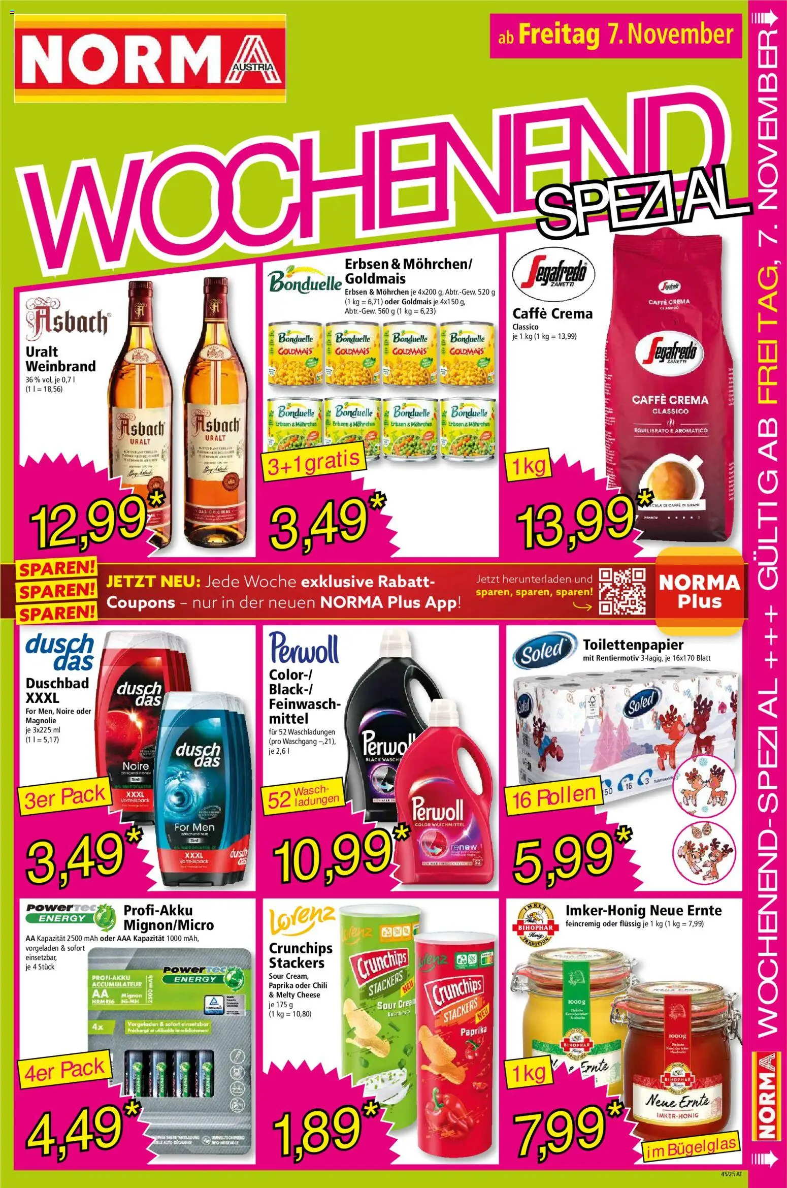 Norma Flugblatt gültig ab 03.11.2025 | Seite: 16 | Produkte: Chili, Erbsen, Waschmittel