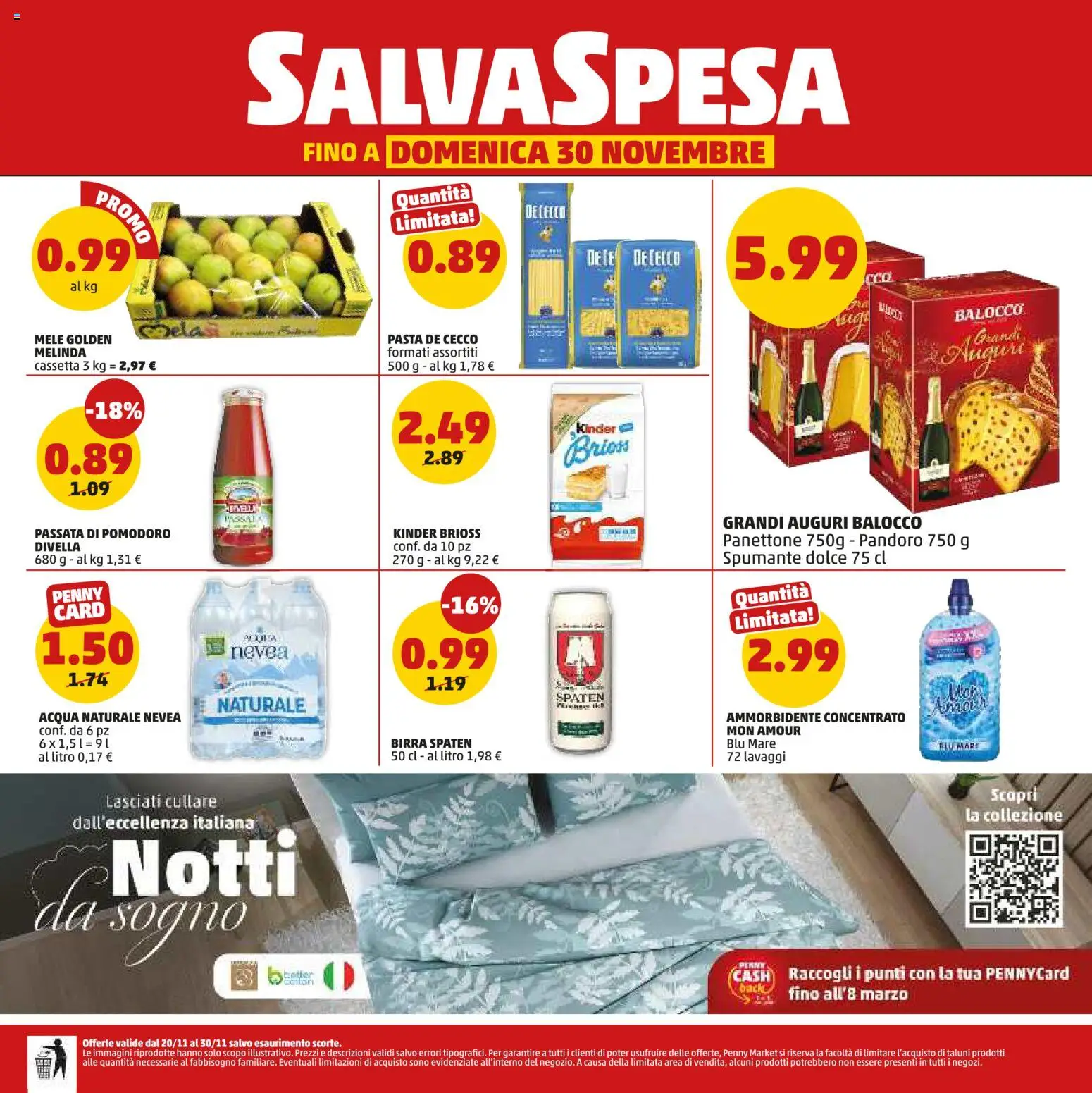Volantino PENNY del 20.11.2025 | Pagina: 20 | Prodotti: Mele, Ammorbidente, Pasta, Spumante