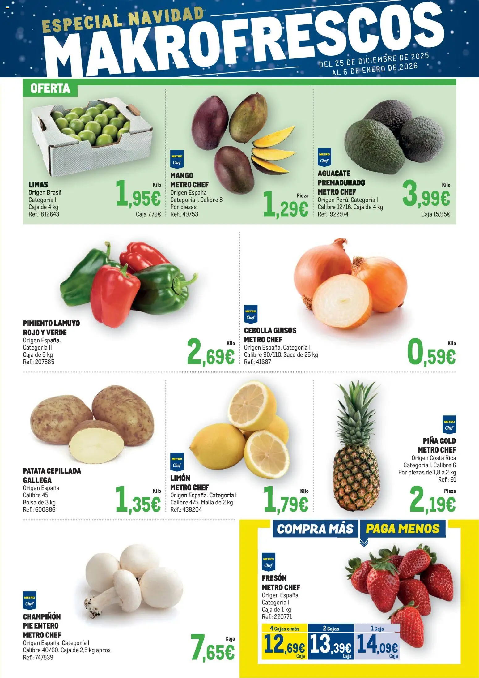 Makro - Fresco Andalucía 2 │ válido desde el 25.12.2025 | Página: 3 | Productos: Κάδος απορρυμάτων, Παγωμένο τσάι, Bolsa, Caja