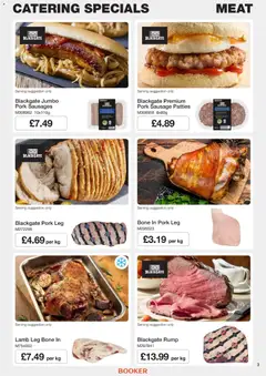 Preview of Booker Wholesale - Catering Specials valid from 22.04.2026 | Page: 3 | Products: Pork, Sausages, Sausage