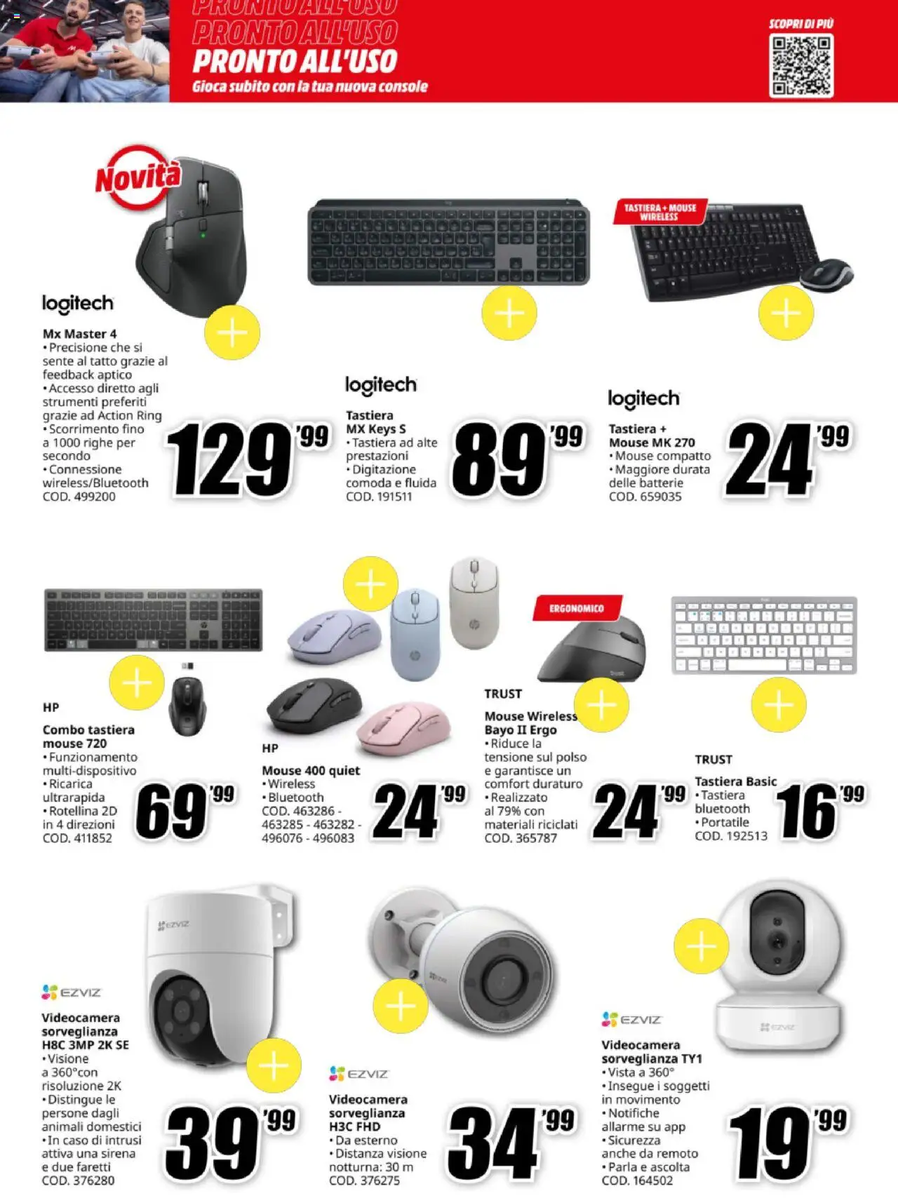 Volantino Media World del 03.10.2025 | Pagina: 16 | Prodotti: Mouse, Tastiera, Videocamera, Batterie