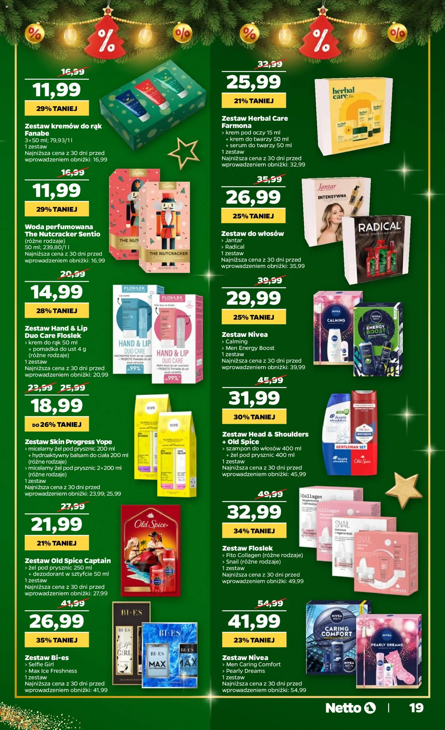 Netto gazetka - Świąteczne jedzenie od 04.12.2025 | Strona: 19 | Produkty: Prysznic, Pomadka, Old spice, Krem do twarzy
