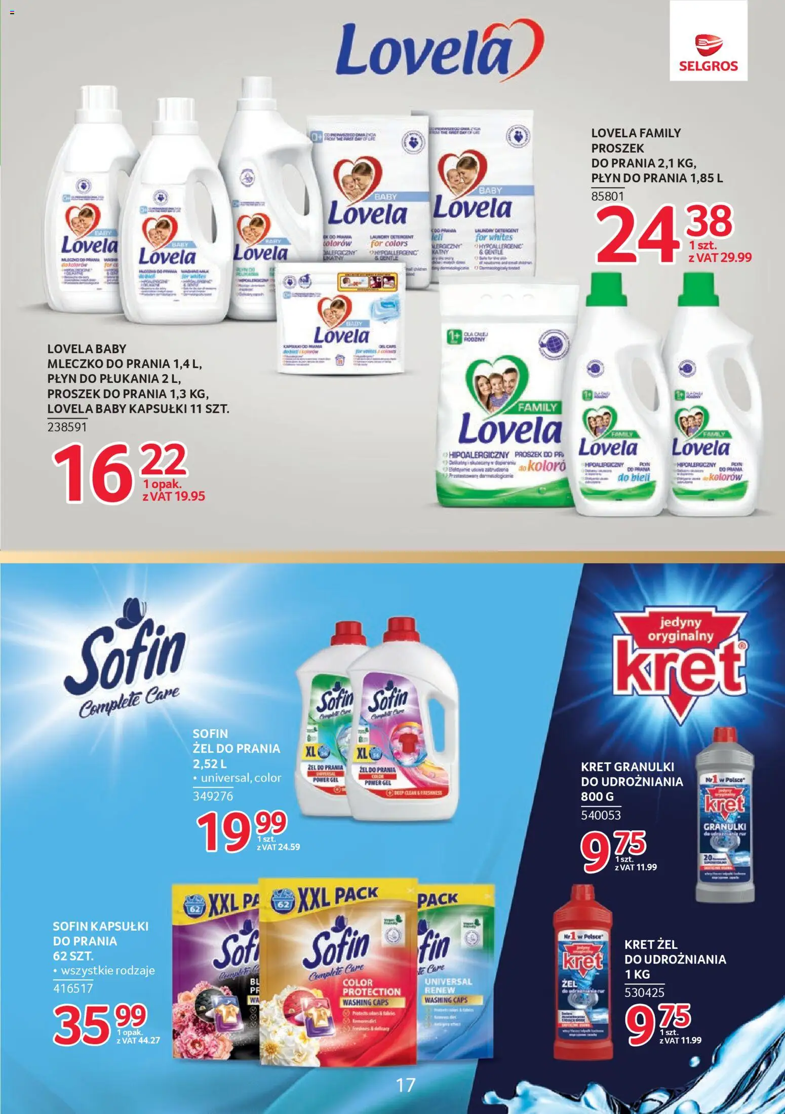 Selgros cash&carry gazetka - Oferta Spożywcza od 05.03.2026 | Strona: 16 | Produkty: Por, Kapsułki do prania, Proszek do prania, Lovela