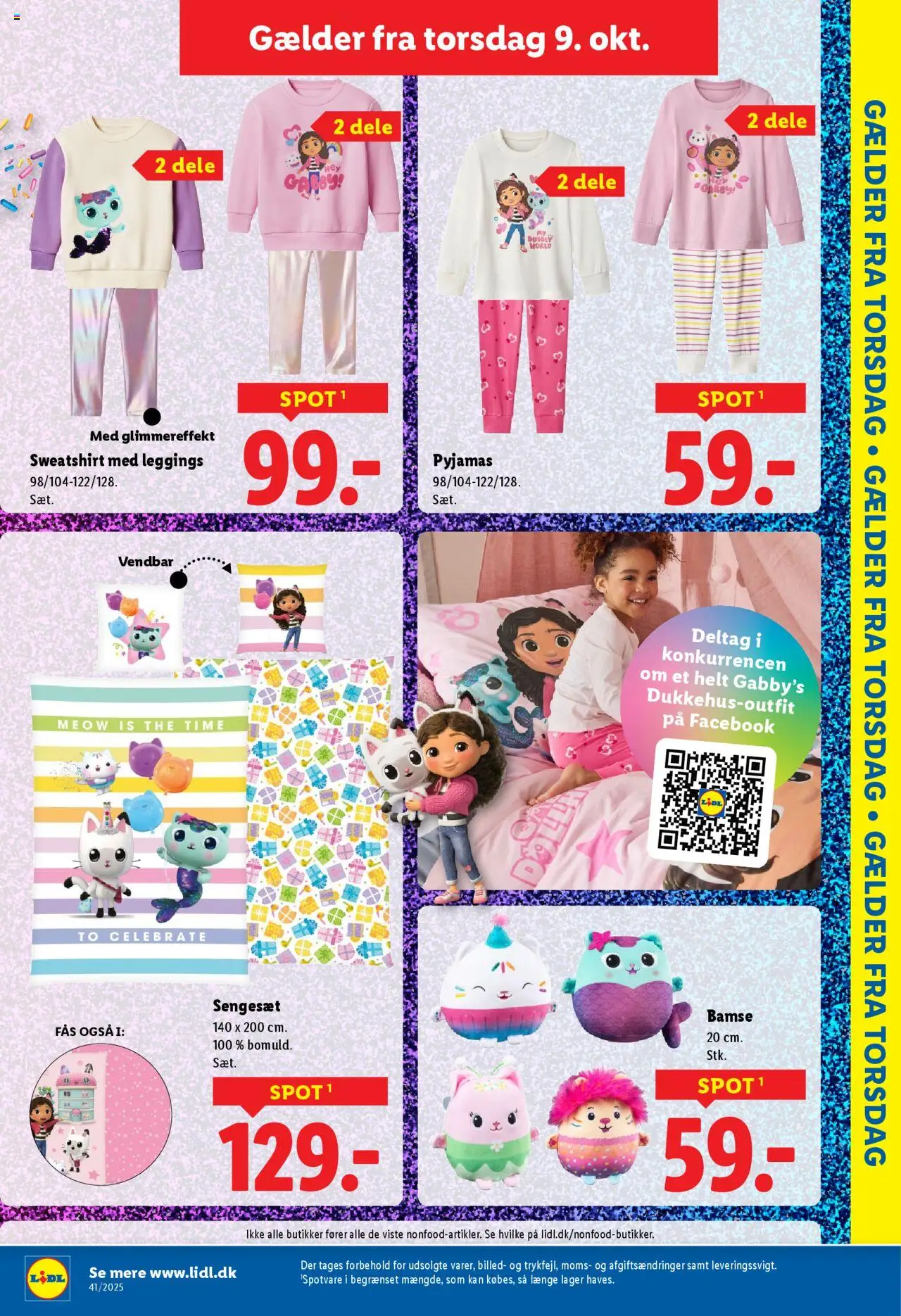 Lidl tilbudsavis – gyldig fra 05.10.2025 | Side: 25 | Produkter: Sengesæt, Is, Pyjamas, Leggings