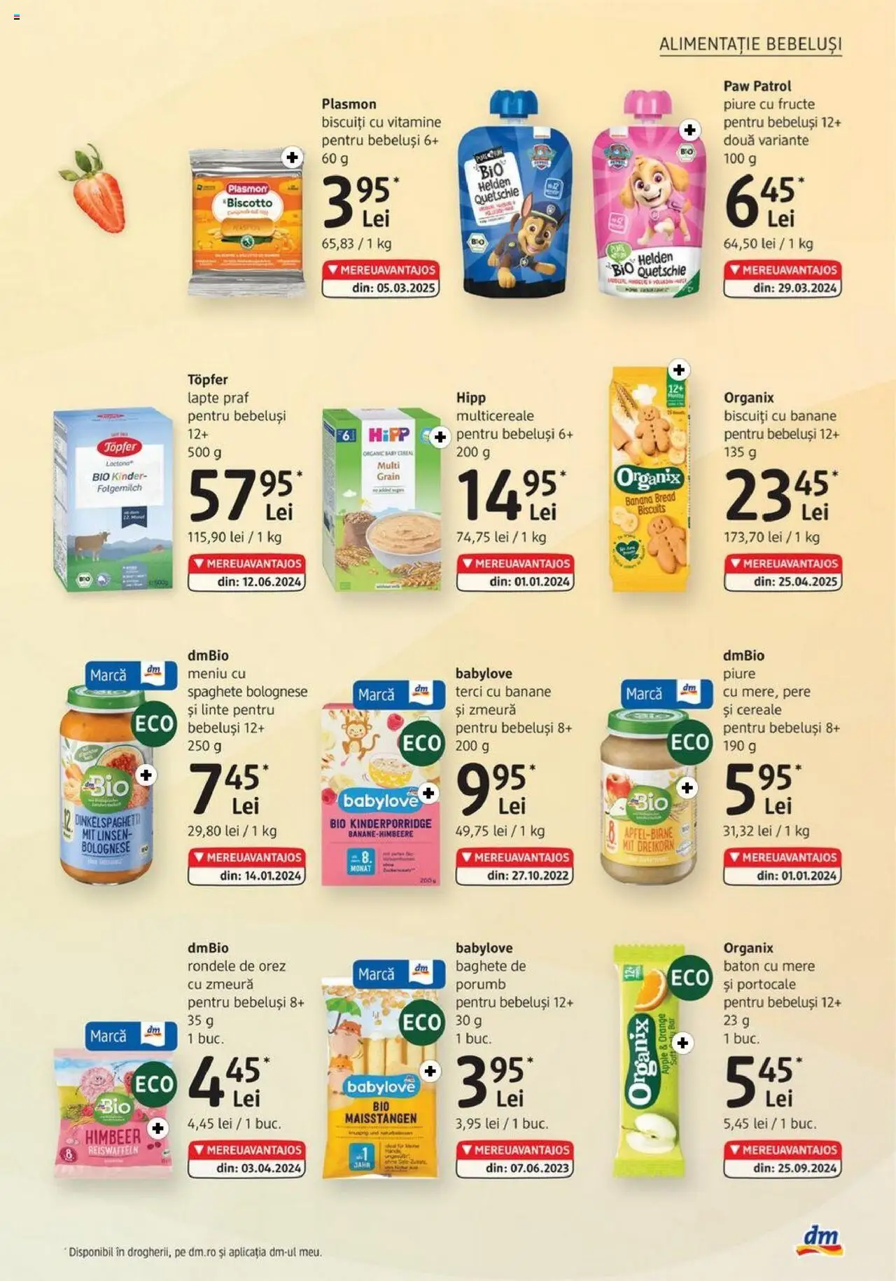 Catalog DM drogeriemarkt – valabil de la 31.07.2025 | Pagină: 7 | Produse: Banane, Cereale, Biscuiți, Fructe