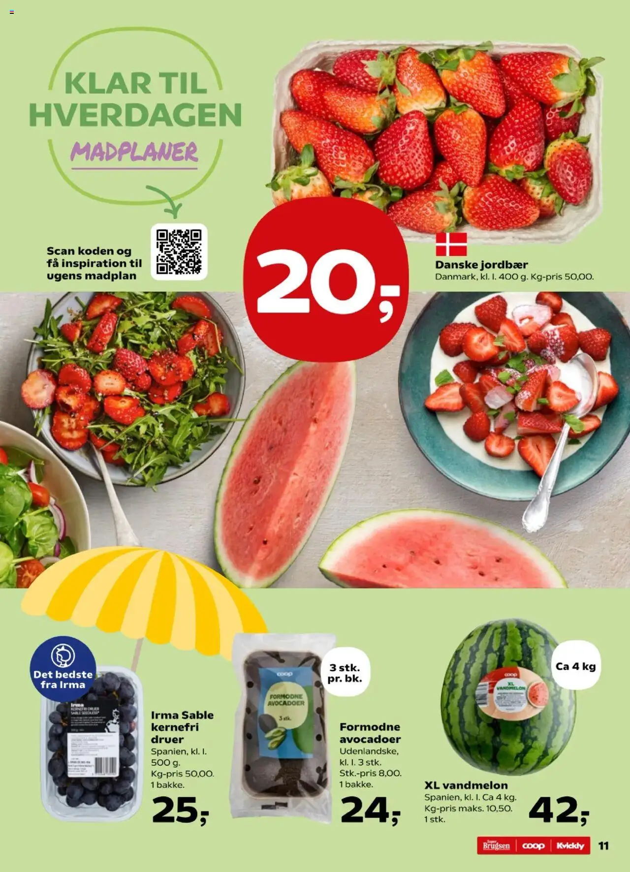 Kvickly Tilbudsavis gyldig fra 01.08.2025 | Side: 13 | Produkter: Jordbær, Vandmelon