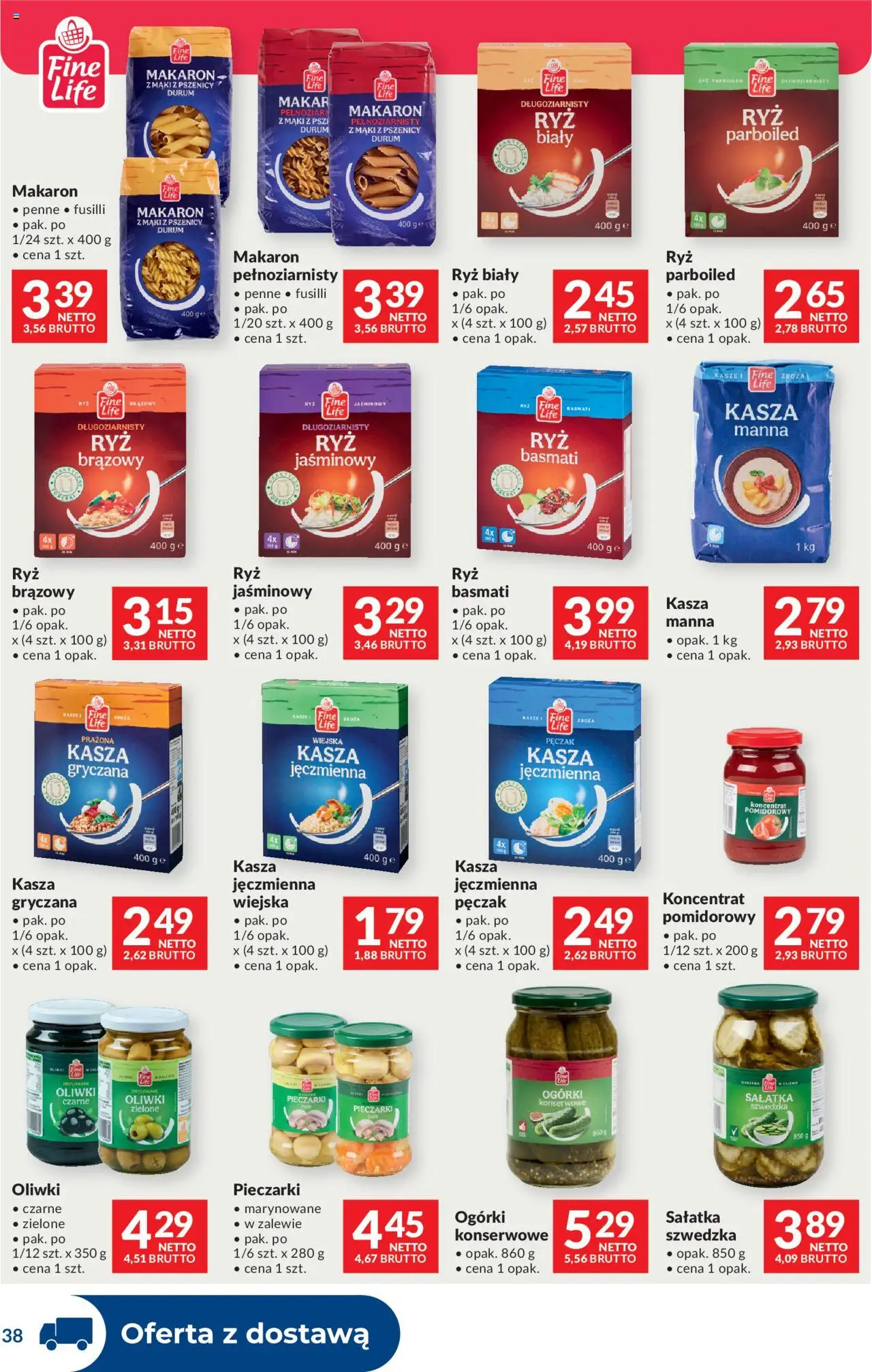 Makro Gazetka - Dystrybucja do sklepów od 19.08.2025 | Strona: 38 | Produkty: Kasza jęczmienna, Koncentrat pomidorowy, Sałatka, Kasza pęczak