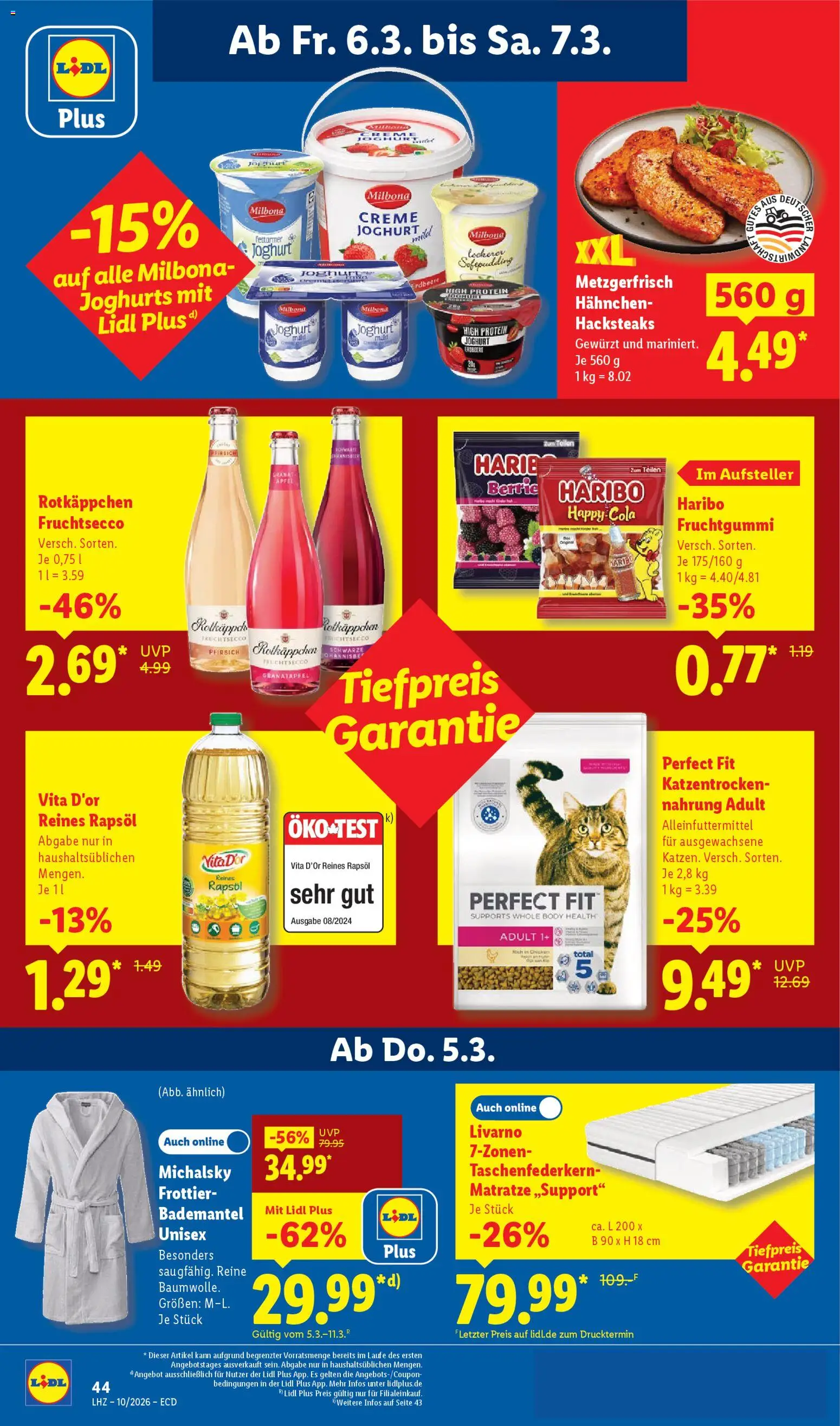 Lidl - Prospekt – gültig ab 02.03.2026 | Seite: 71 | Produkte: Granatapfel, Matratze, Haribo, Bademantel