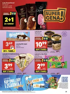 Delikatesy Centrum Gazetka od 24.07.2025 | Strona: 31 | Produkty: Czekolady, Lody Grycan, Delikatesy, Lody Kaktus
