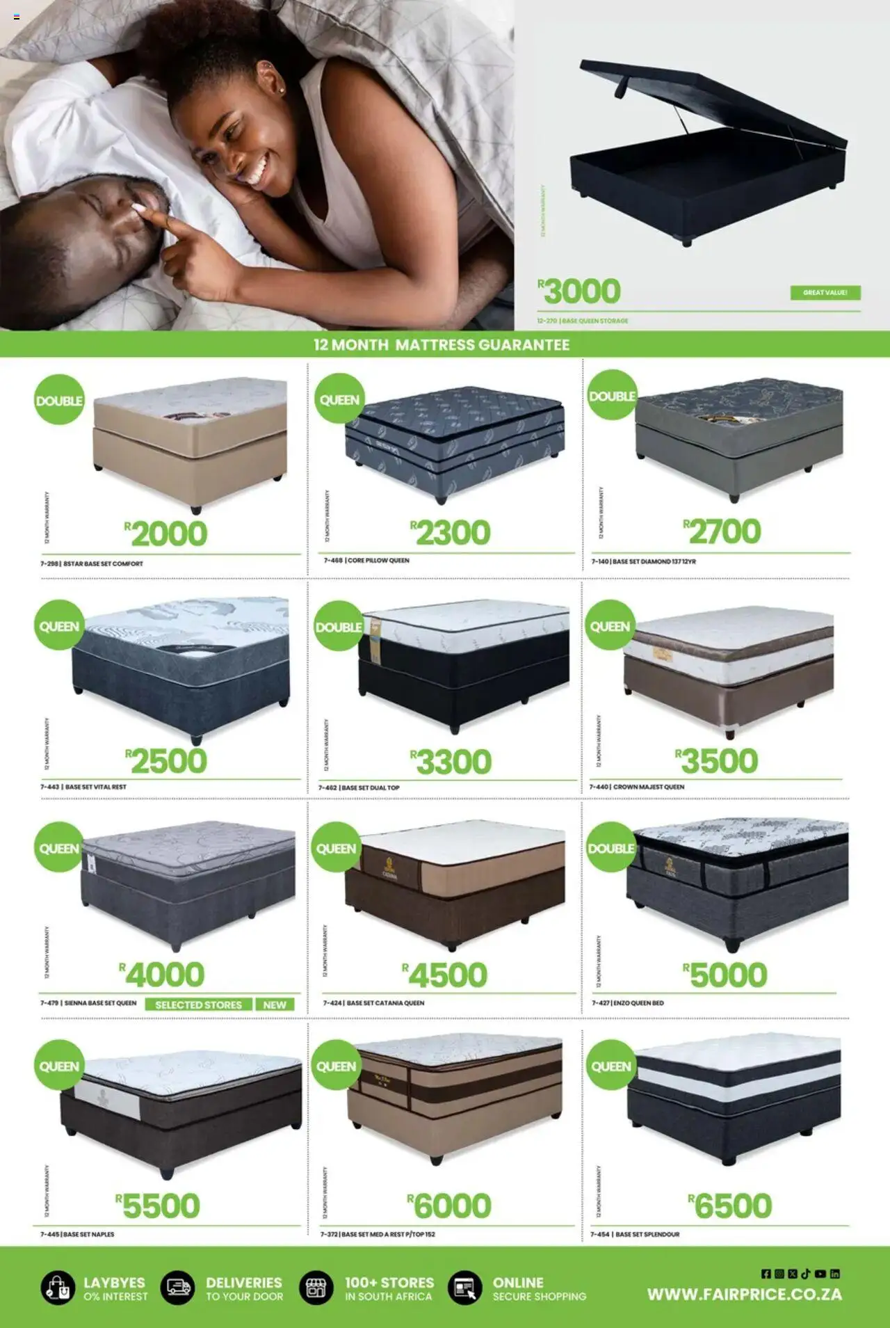 Fair Price Catalogue │ valid from 01.07.2025 | Page: 13 | Products: Queen bed, Bed, Mattress, Pillow