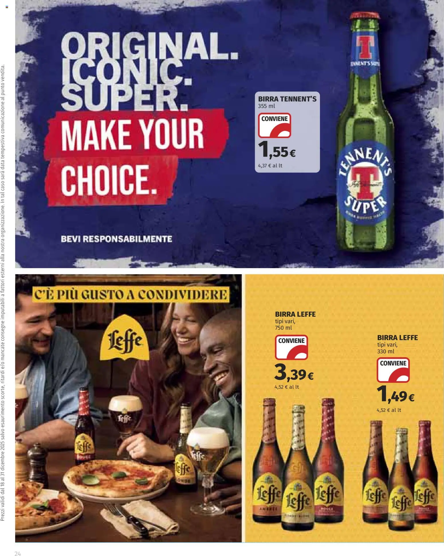 Volantino COOP del 18.12.2025 | Pagina: 24 | Prodotti: Tennent's, Birra, Data