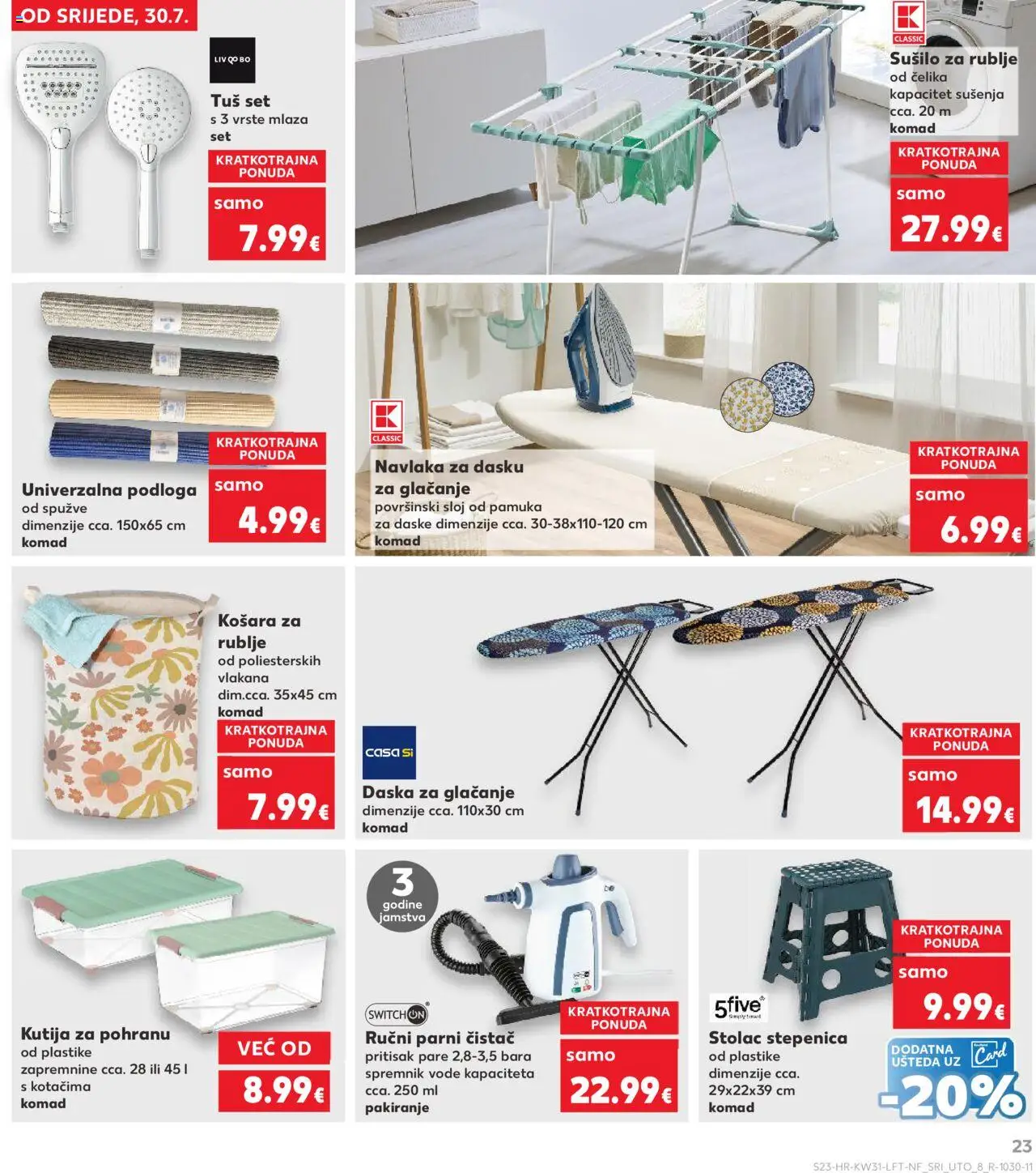 Kaufland katalog | vrijedi od 30.07.2025 | Stranica: 23 | Proizvodi: Kutija, Tuš, Košara, Košara za rublje