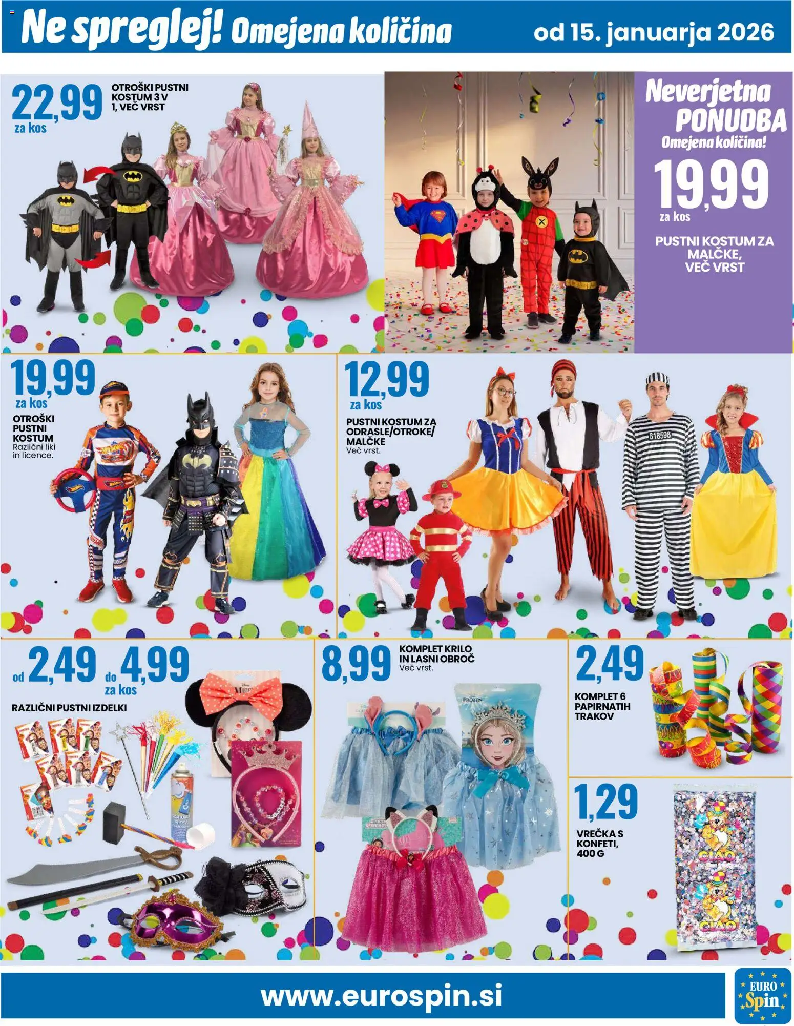 Novi Eurospin katalog ponudbe – veljaven od 15.01.2026 | Stran: 15 | Izdelki: Kos, Krilo