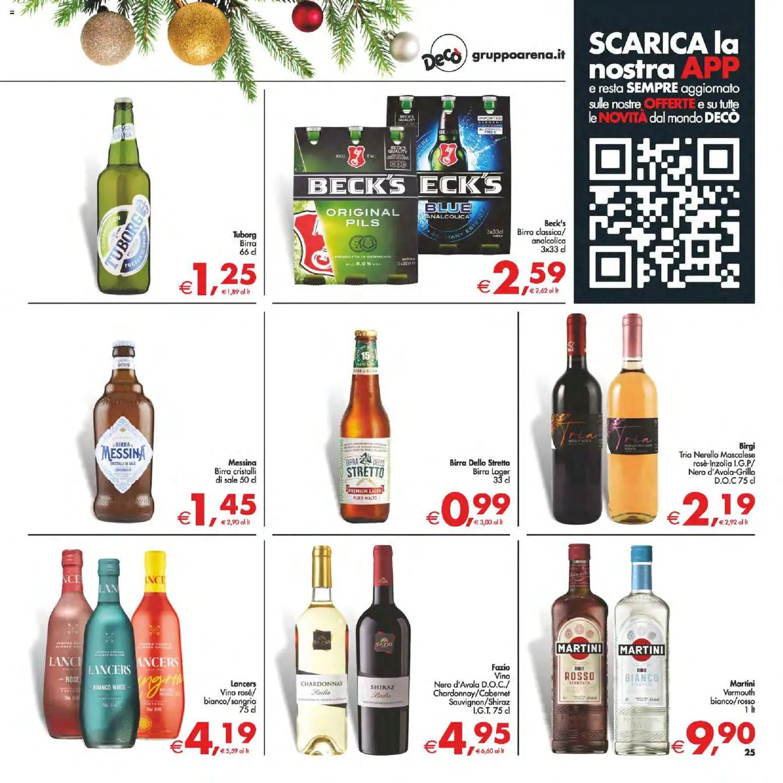 Volantino Decò del 05.12.2025 | Pagina: 25 | Prodotti: Birra, Sale, Vino, Vino rosso
