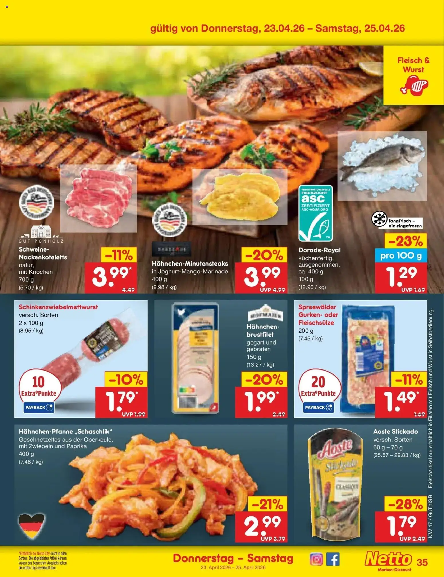 Netto Marken-Discount Prospekt Machern	 – gültig ab 20.04.2026 | Seite: 51 | Produkte: Zwiebeln, Paprika, Wurst, Gurken