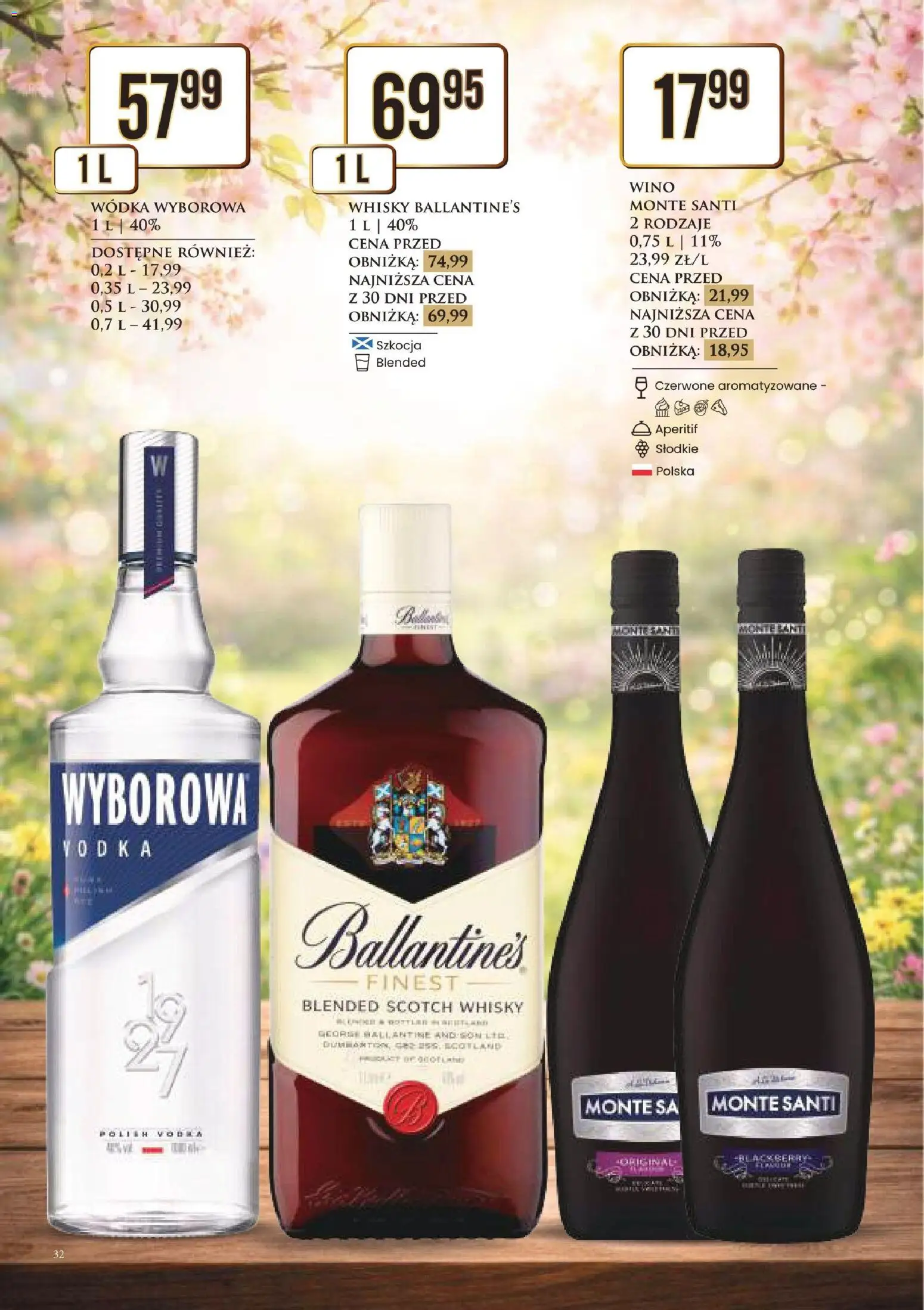 Dino gazetka alkoholowa od 27.03.2026 | Strona: 33 | Produkty: Wino Monte, Vodka, Wino, Whisky