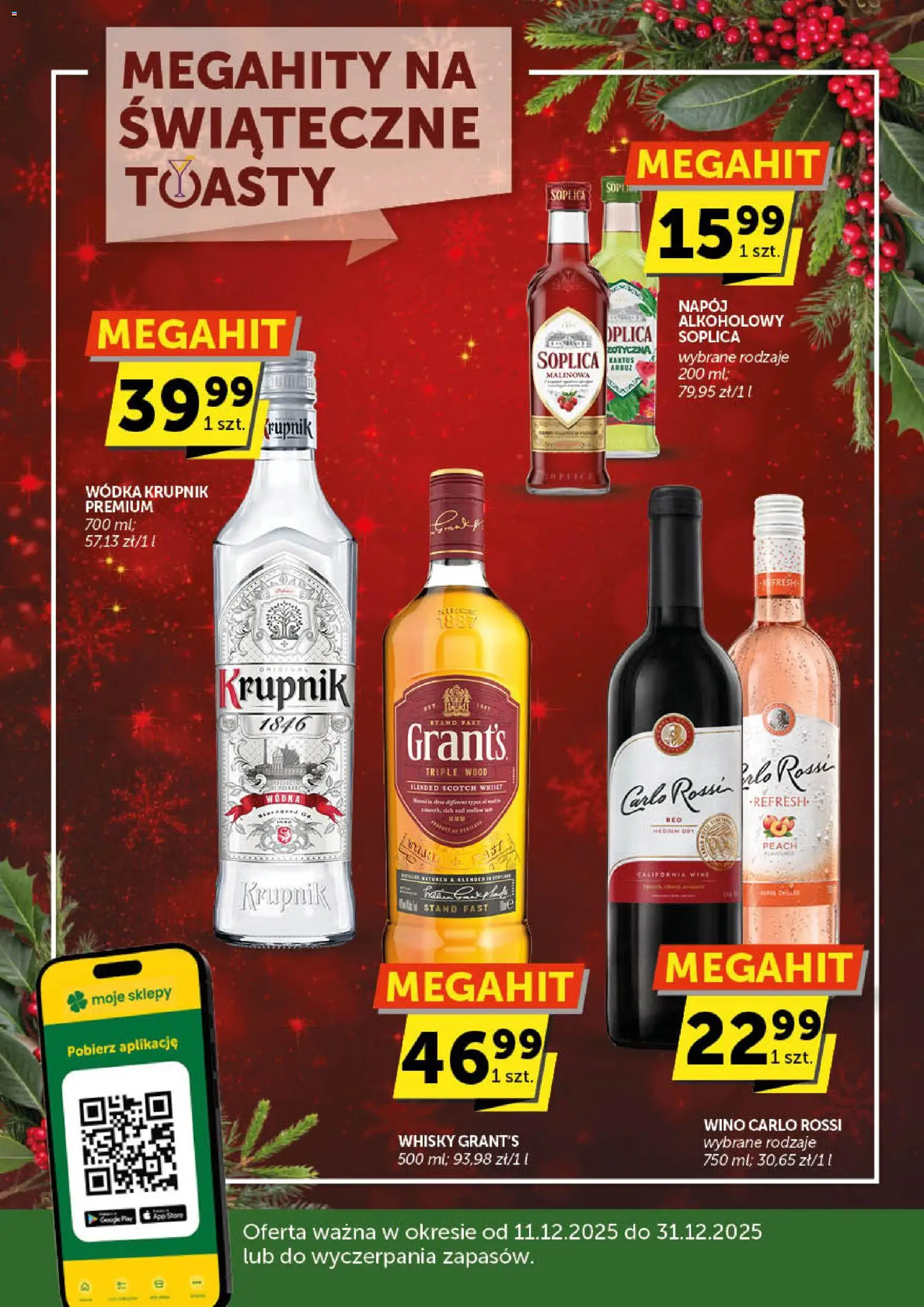 Euro Sklep Gazetka alkoholowa od 11.12.2025 | Strona: 1 | Produkty: Arbuz, Wino, Wódka, Whisky