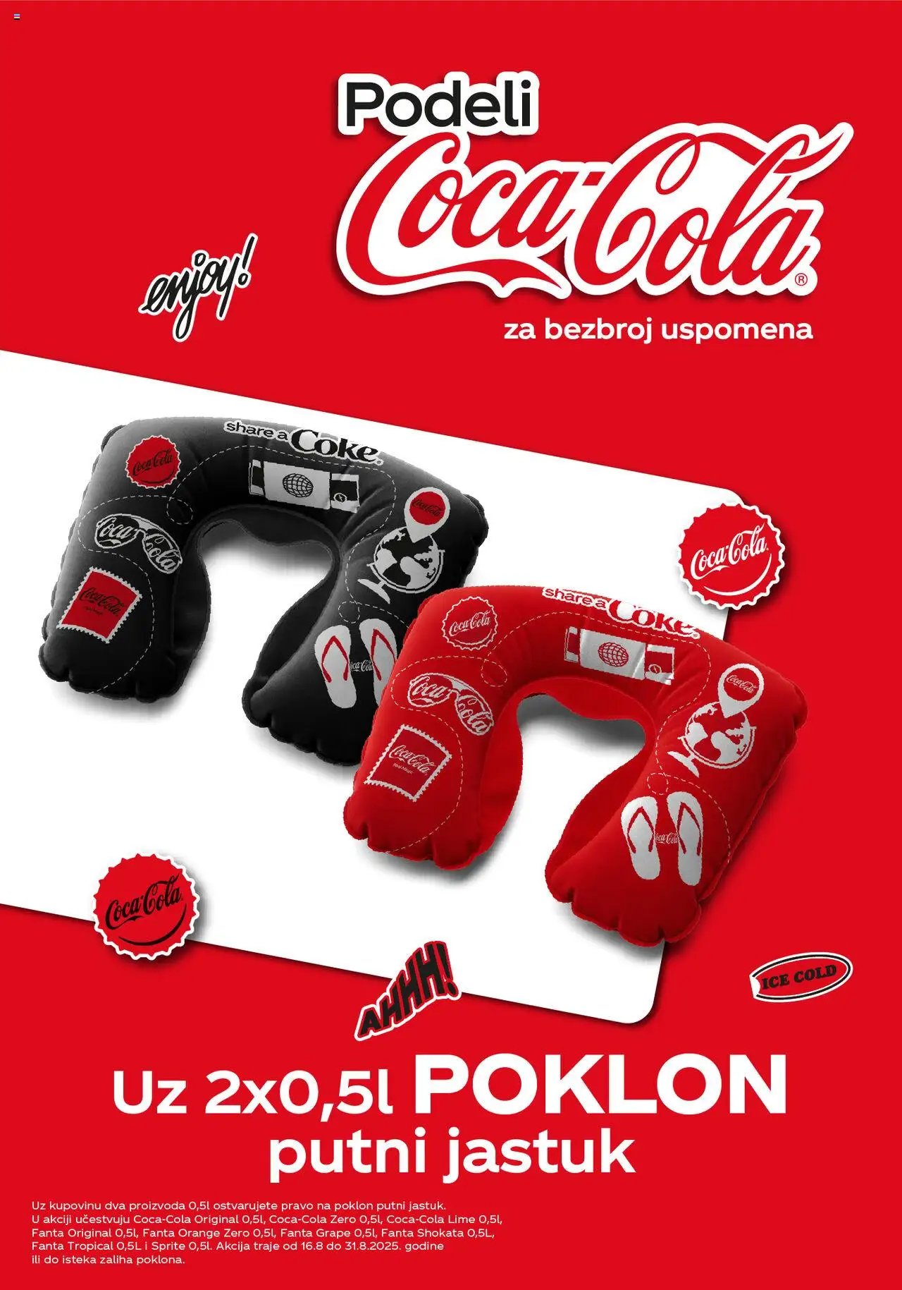 Univerexport katalog - važi od 16.08.2025 | Strana: 1 | Proizvode: Jastuk, Coca Cola