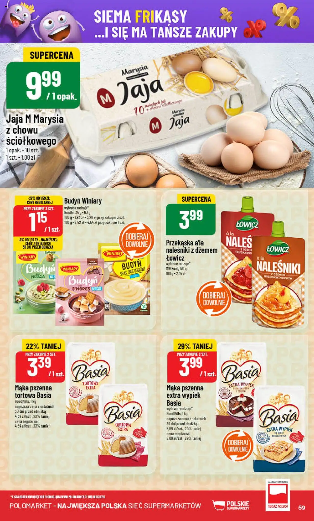 POLOmarket Gazetka od 08.10.2025 | Strona: 59 | Produkty: Naleśniki, Jaja