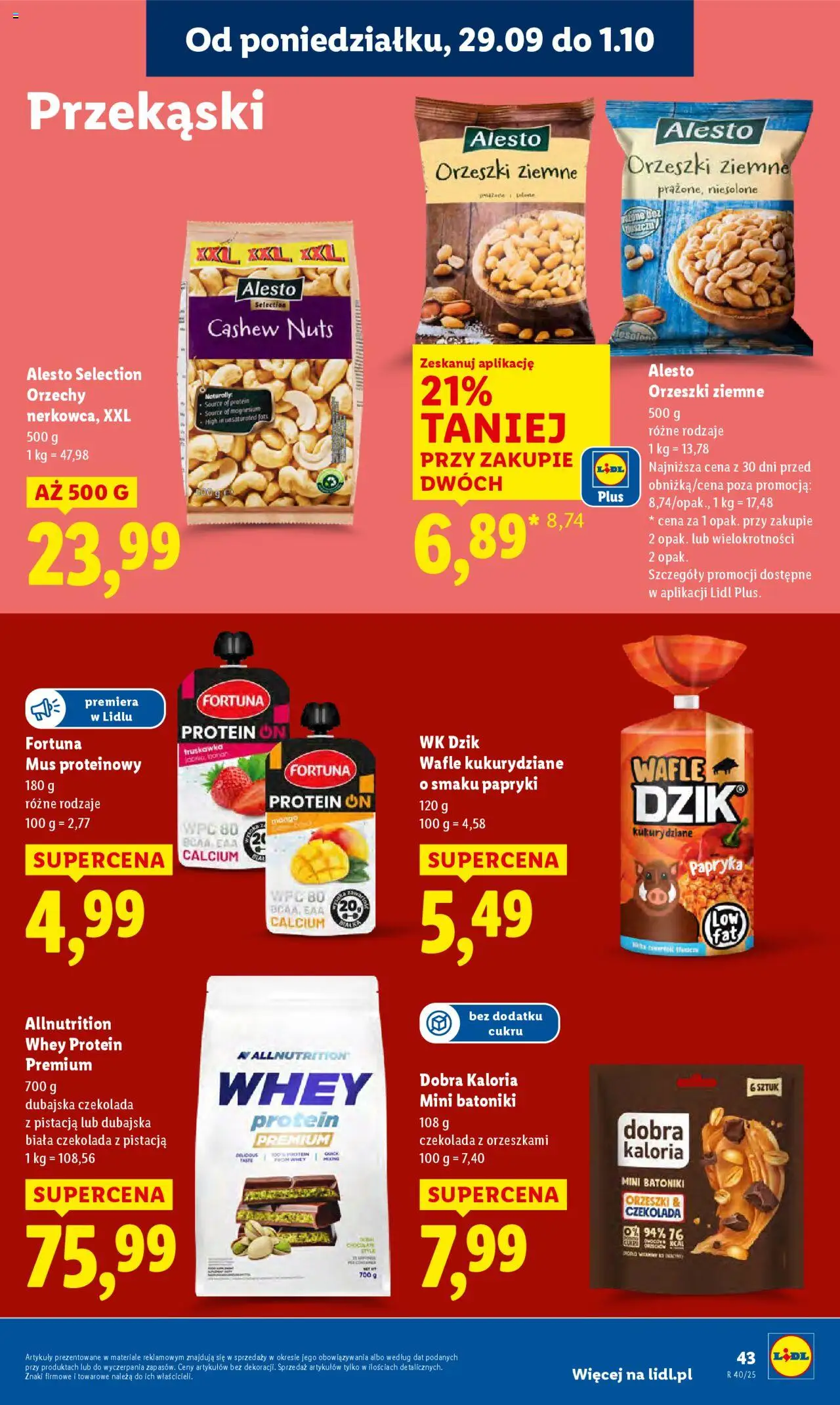 Lidl Gazetka od 29.09.2025 | Strona: 47 | Produkty: Wafle, Orzeszki ziemne, Czekolada, Orzechy