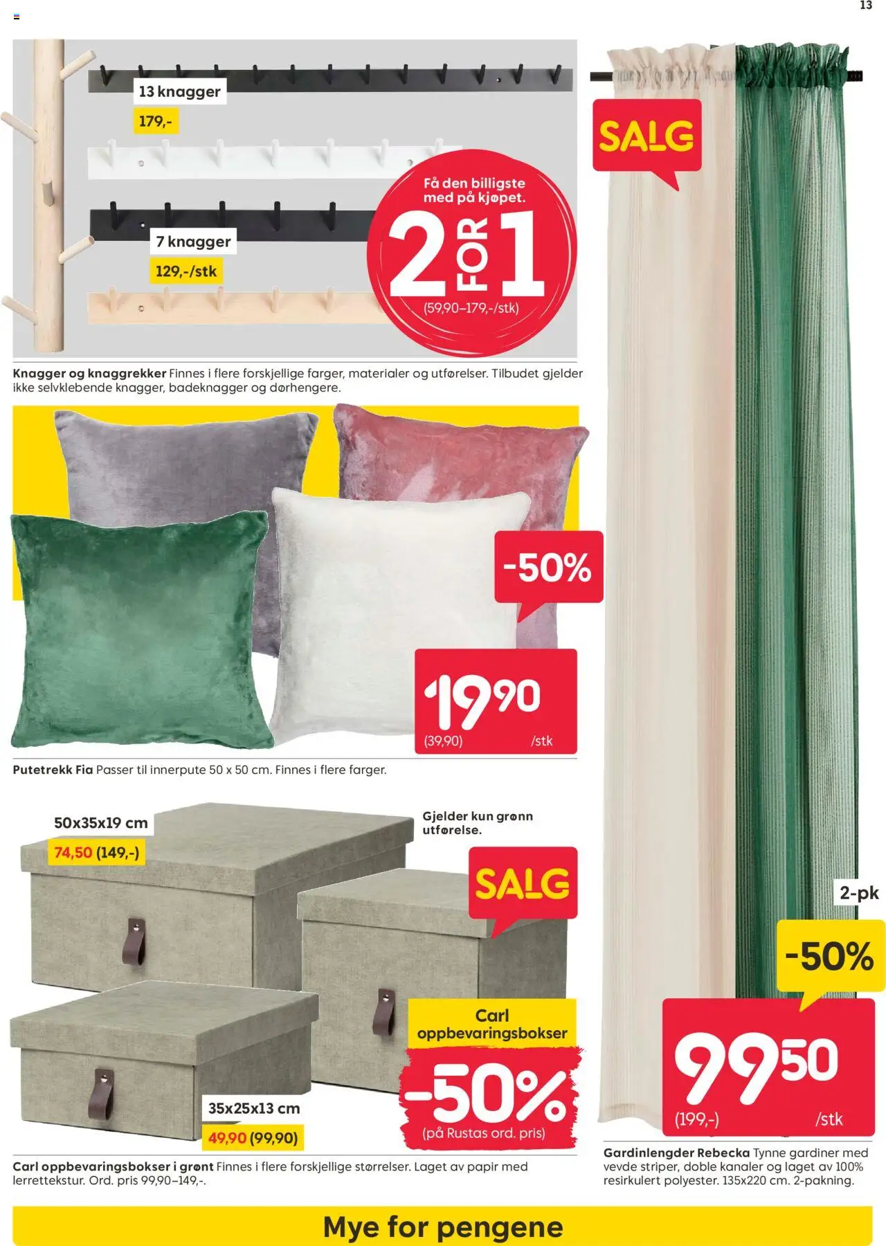  | Side: 13 | Produkter: Карниз, Gardiner, Putetrekk, Knagger