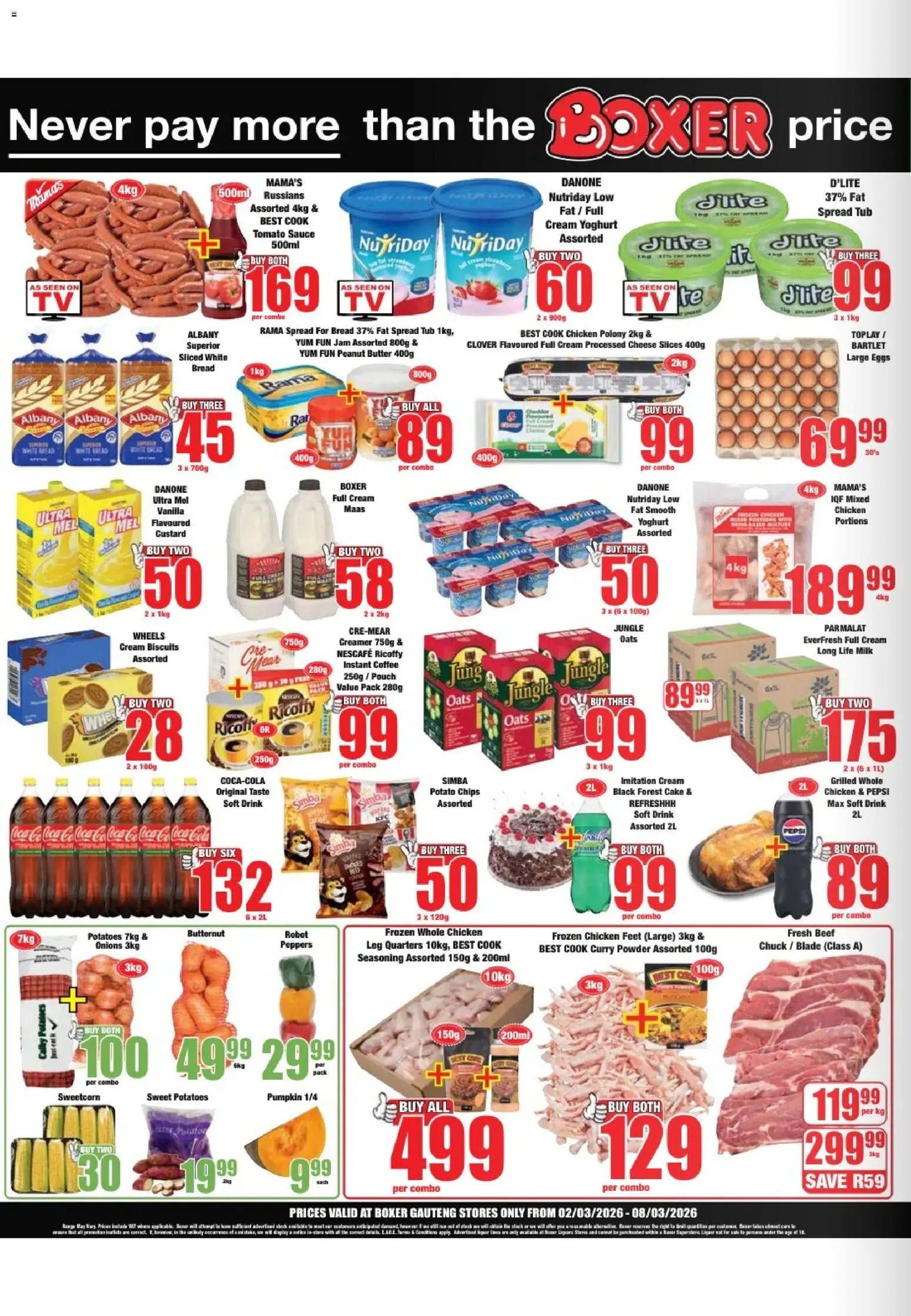 New Boxer catalogue – valid from 02.03.2026 | Page: 2 | Products: Grill, Milk, Polony, Tomato sauce