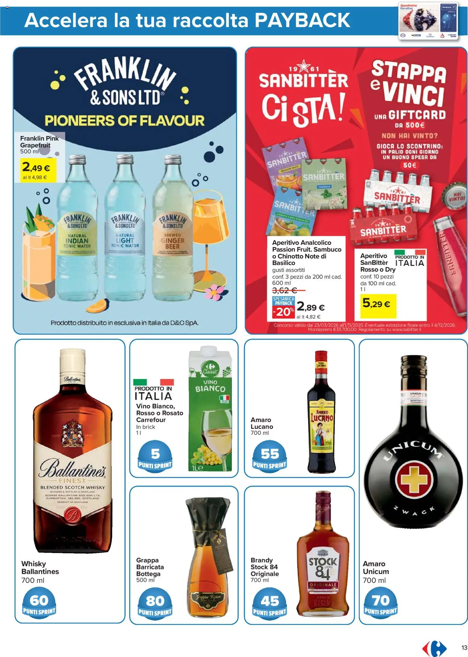 Volantino Carrefour del 24.03.2026 | Pagina: 13 | Prodotti: Chinotto, Basilico, Brandy, Aperitivo