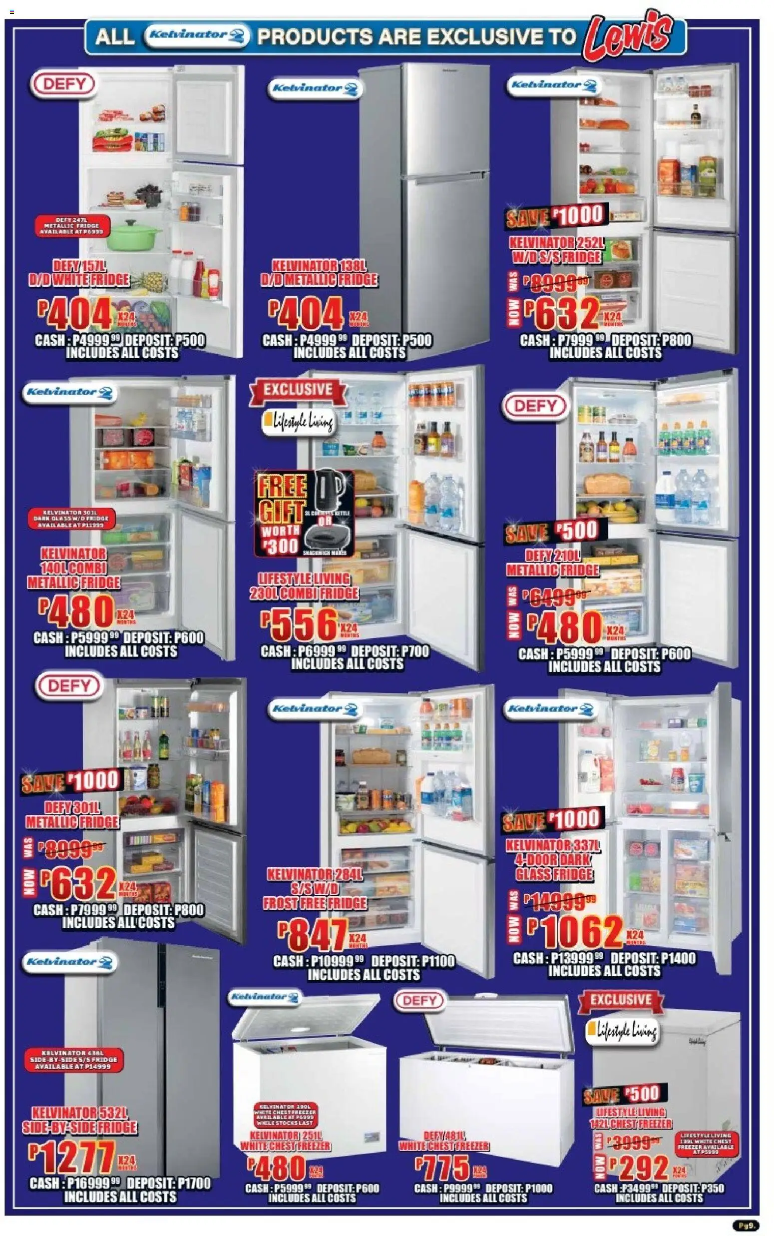 New Lewis Stores catalogue – valid from 05.01.2026 | Page: 9 | Products: Freezer, Fridge, Chest freezer