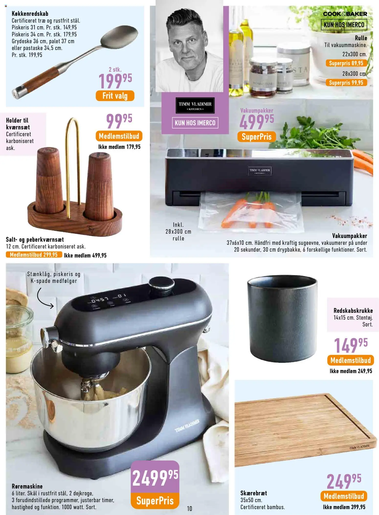 Imerco tilbudsavis – gyldig fra 20.03.2026 | Side: 10 | Produkter: Skærebræt, Salt, Piskeris