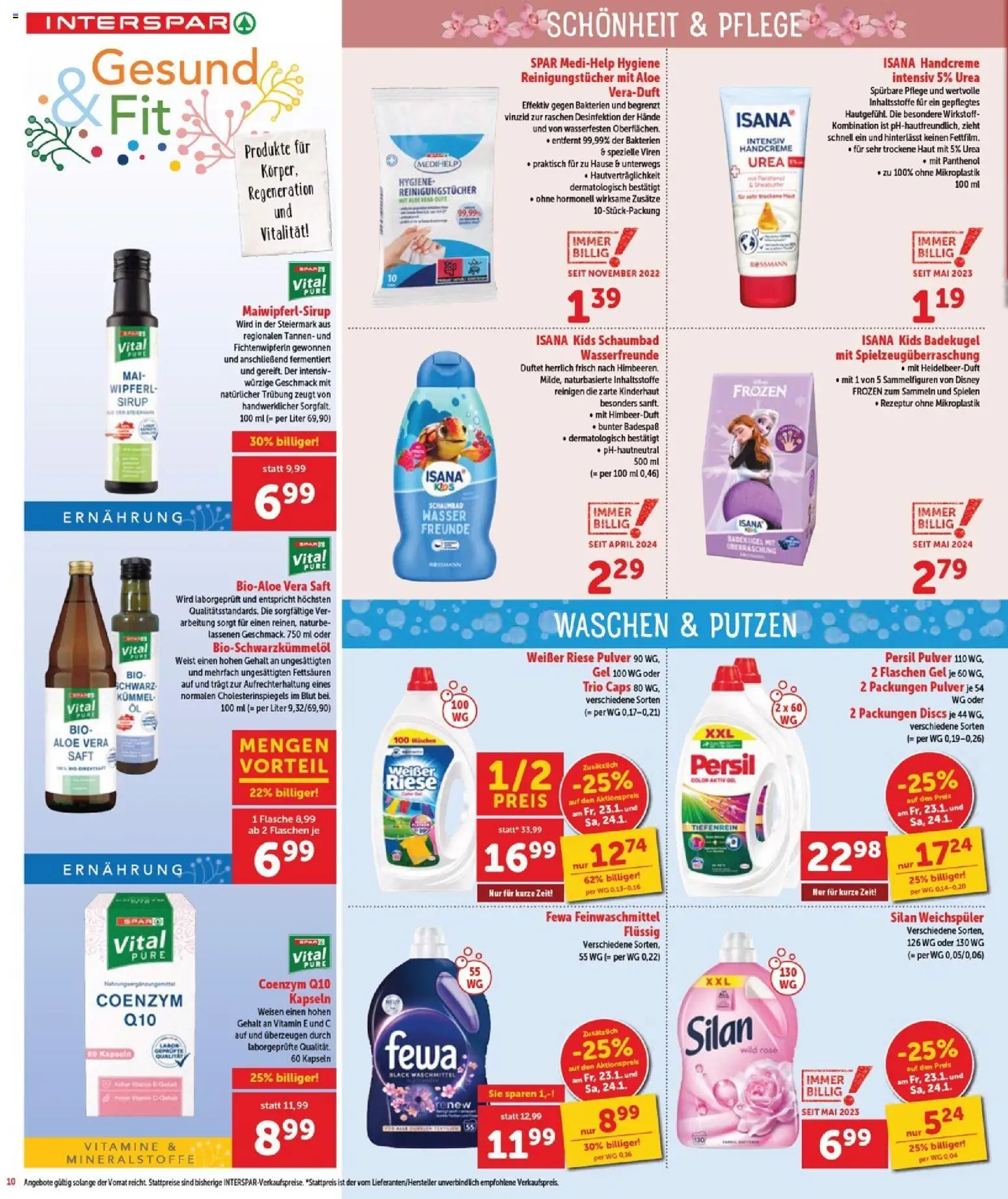 Interspar Flugblatt - Burgenland gültig ab 22.01.2026 | Seite: 10 | Produkte: Wasser, Handcreme, Weichspüler, Waschmittel