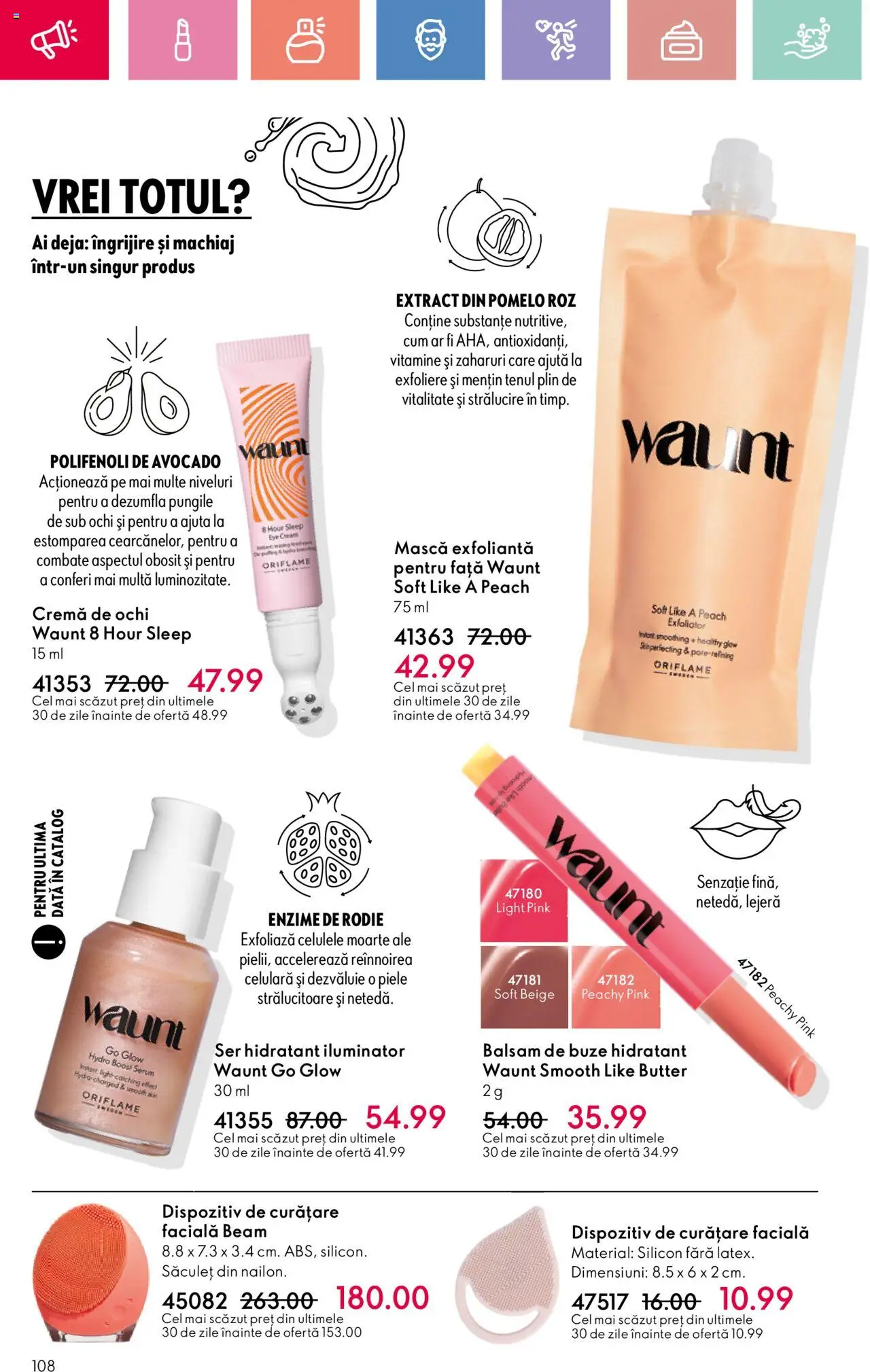 Oriflame catalog 10 2025 – valabil de la 06.07.2025 | Pagină: 108 | Produse: Coș, Machiaj, Balsam, Avocado